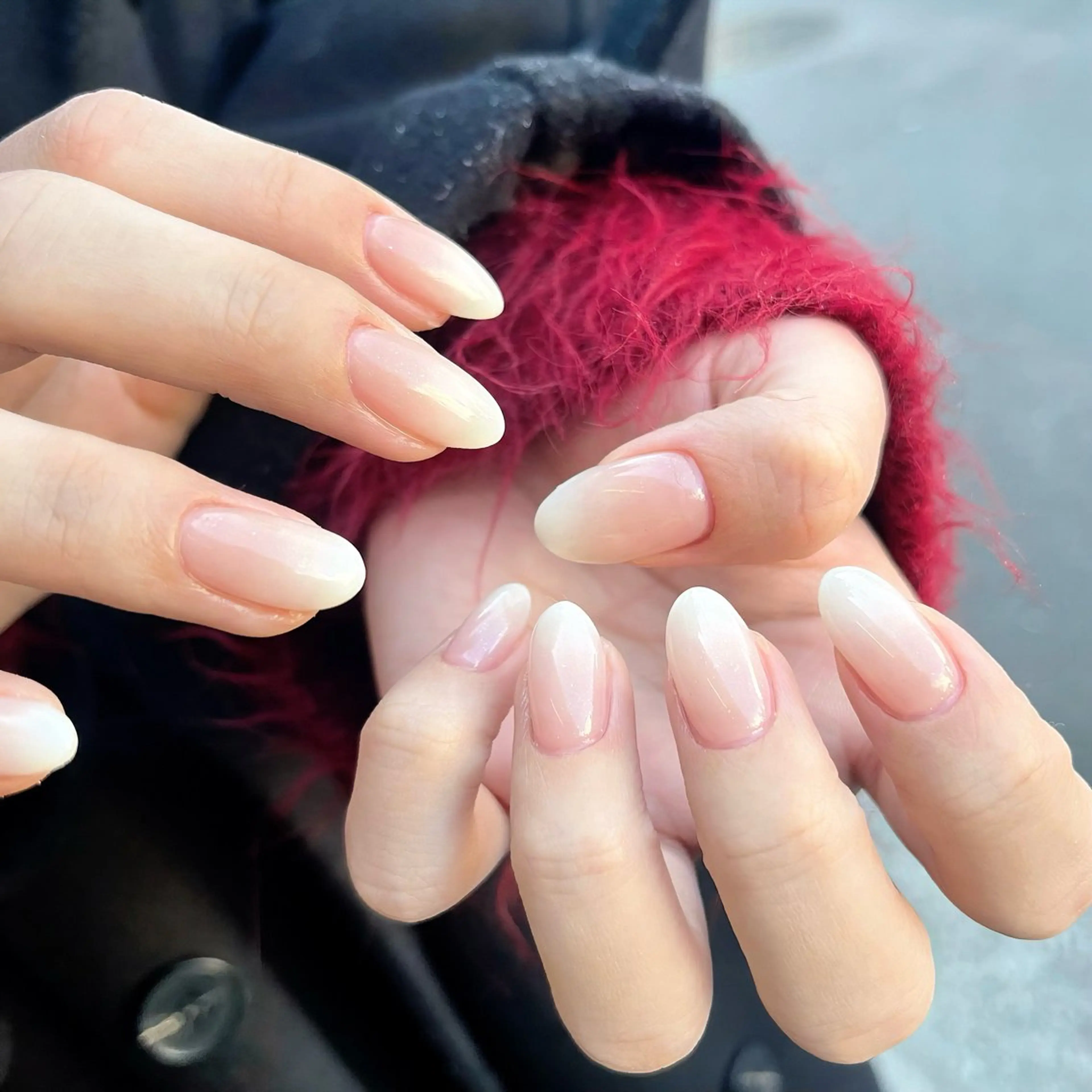 ネイル チークネイル グラデーション ニュアンスネイル オフィスネイル ワンカラーネイル ハンドネイル 🫧OPELIA NAIL渋谷🫧のネイルデザイン