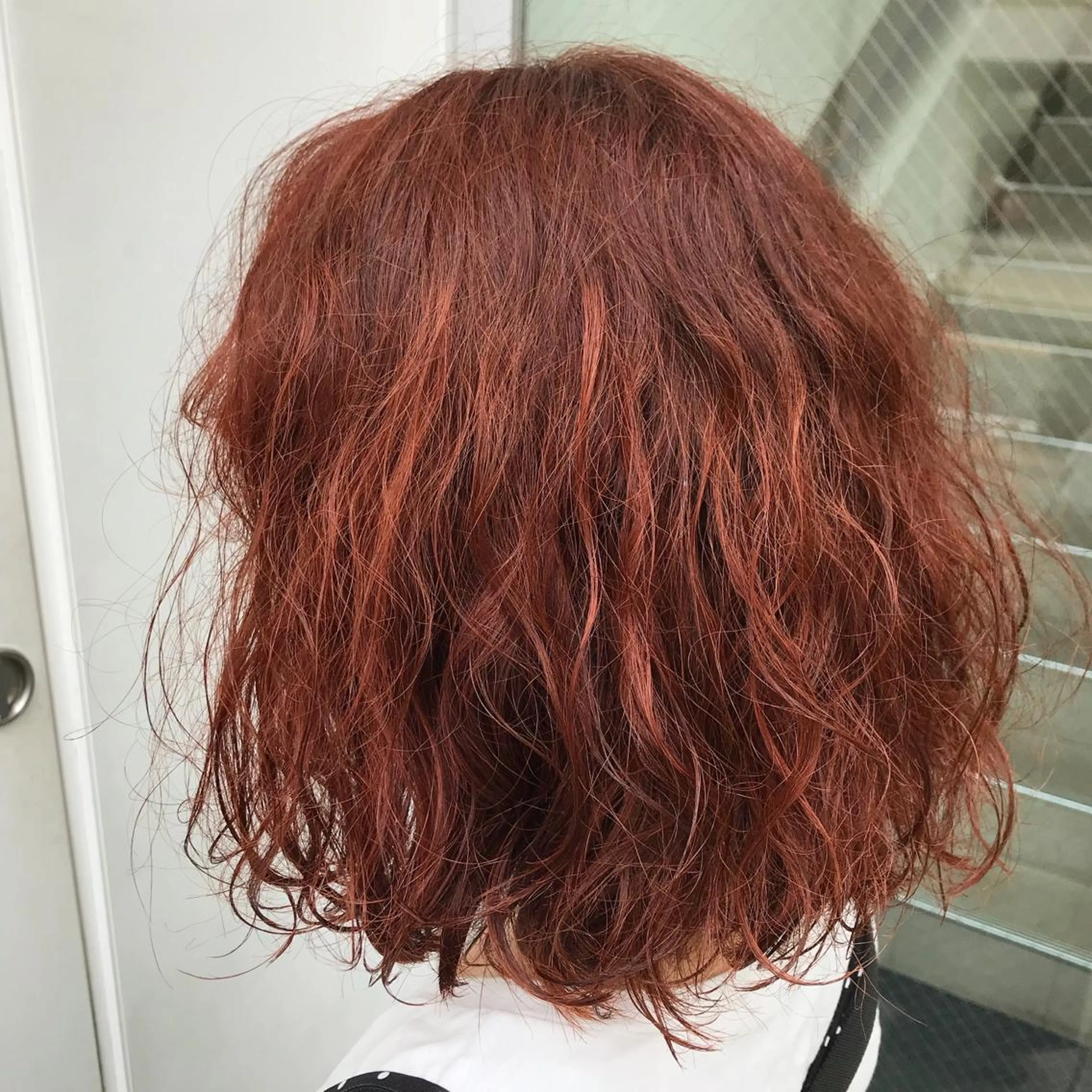 ショート カラー ブリーチ オレンジ カット ヘアカラー トリートメント 武田 久司のヘアスタイル