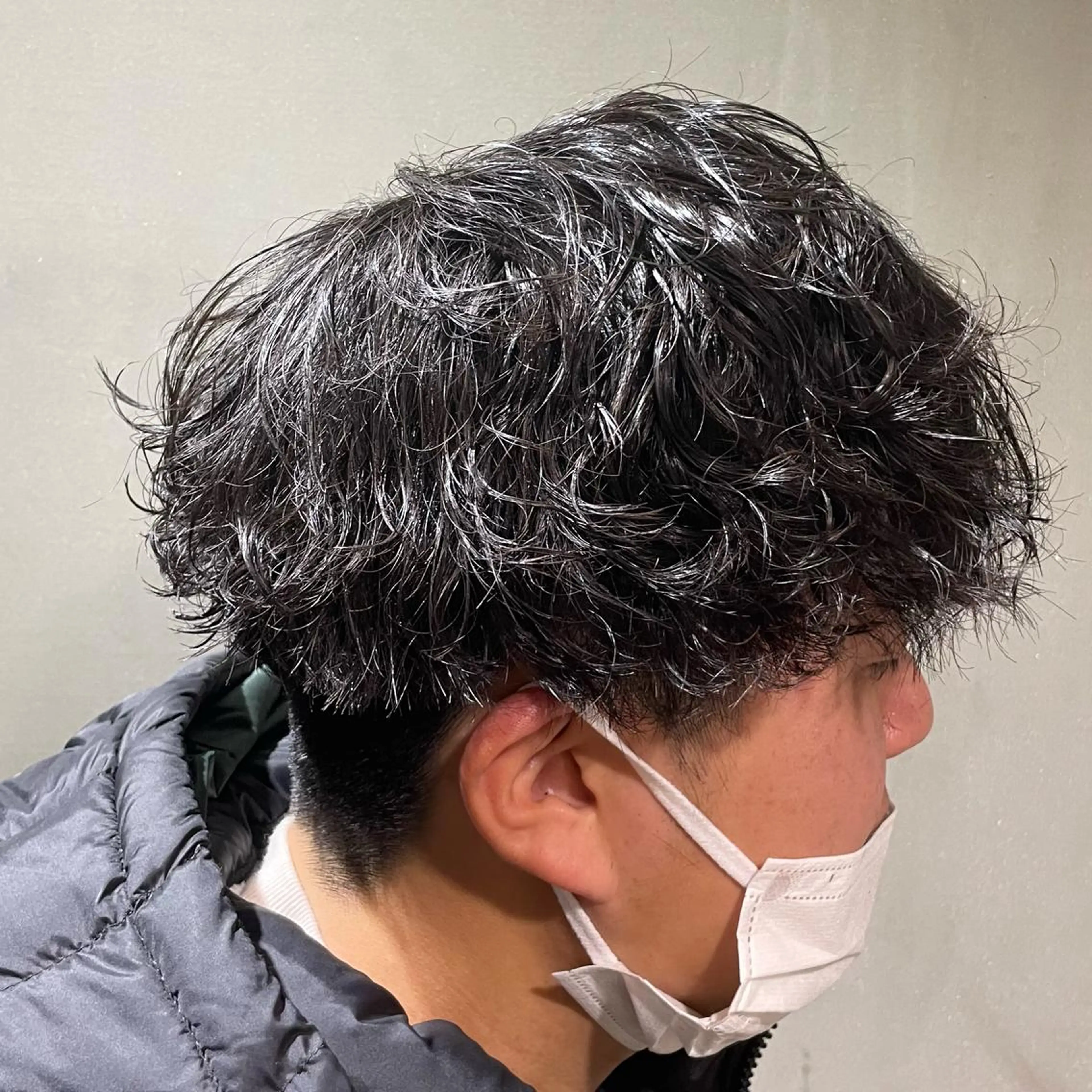 ショート パーマ メンズ メンズパーマ スパイラルパーマ カット パーマ ヘアセット メンズ/メンズパーマ /心斎橋/新地政紀のヘアスタイル