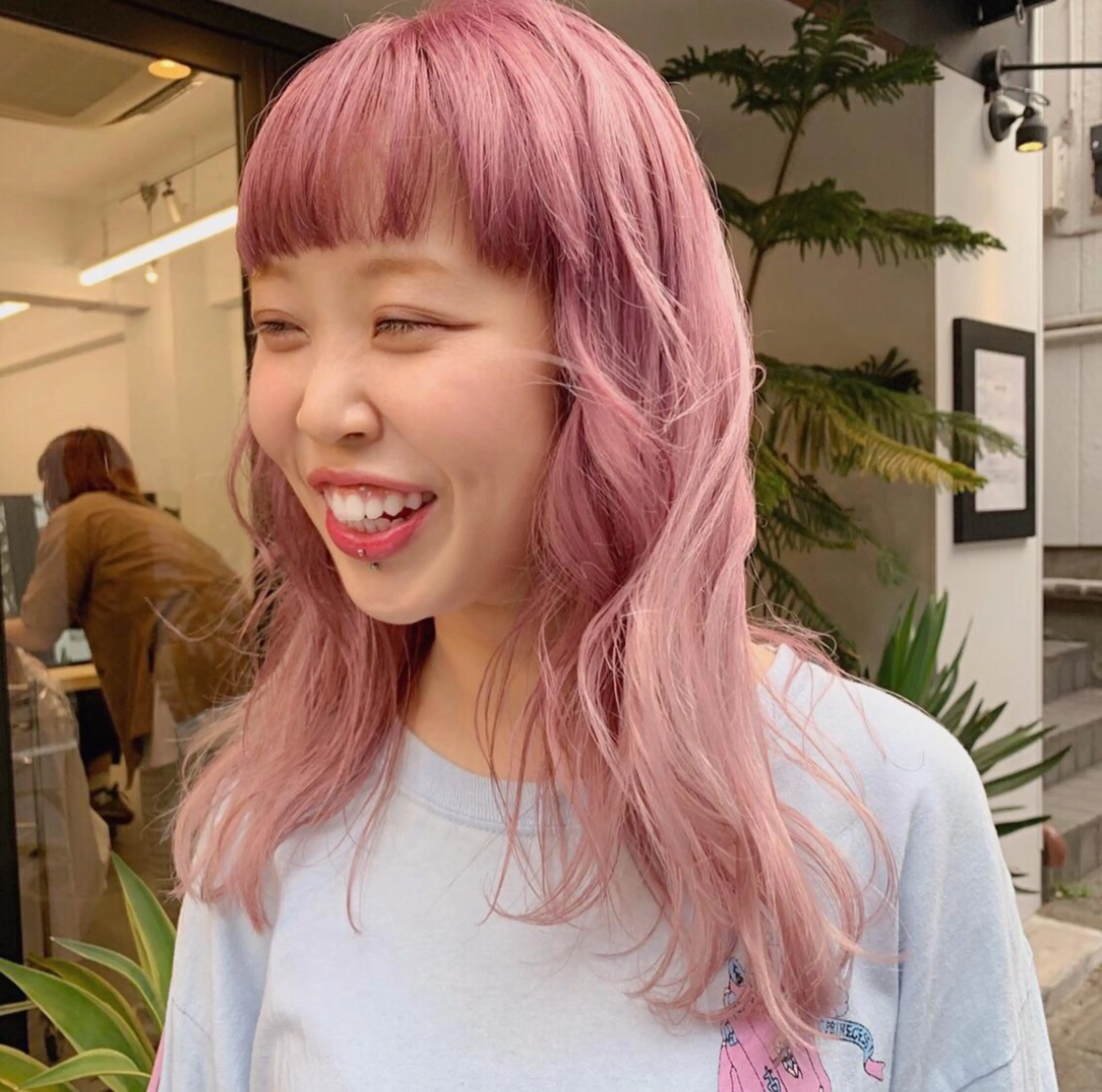 ロング カラー ヘアアレンジ flamme Annaのヘアスタイル