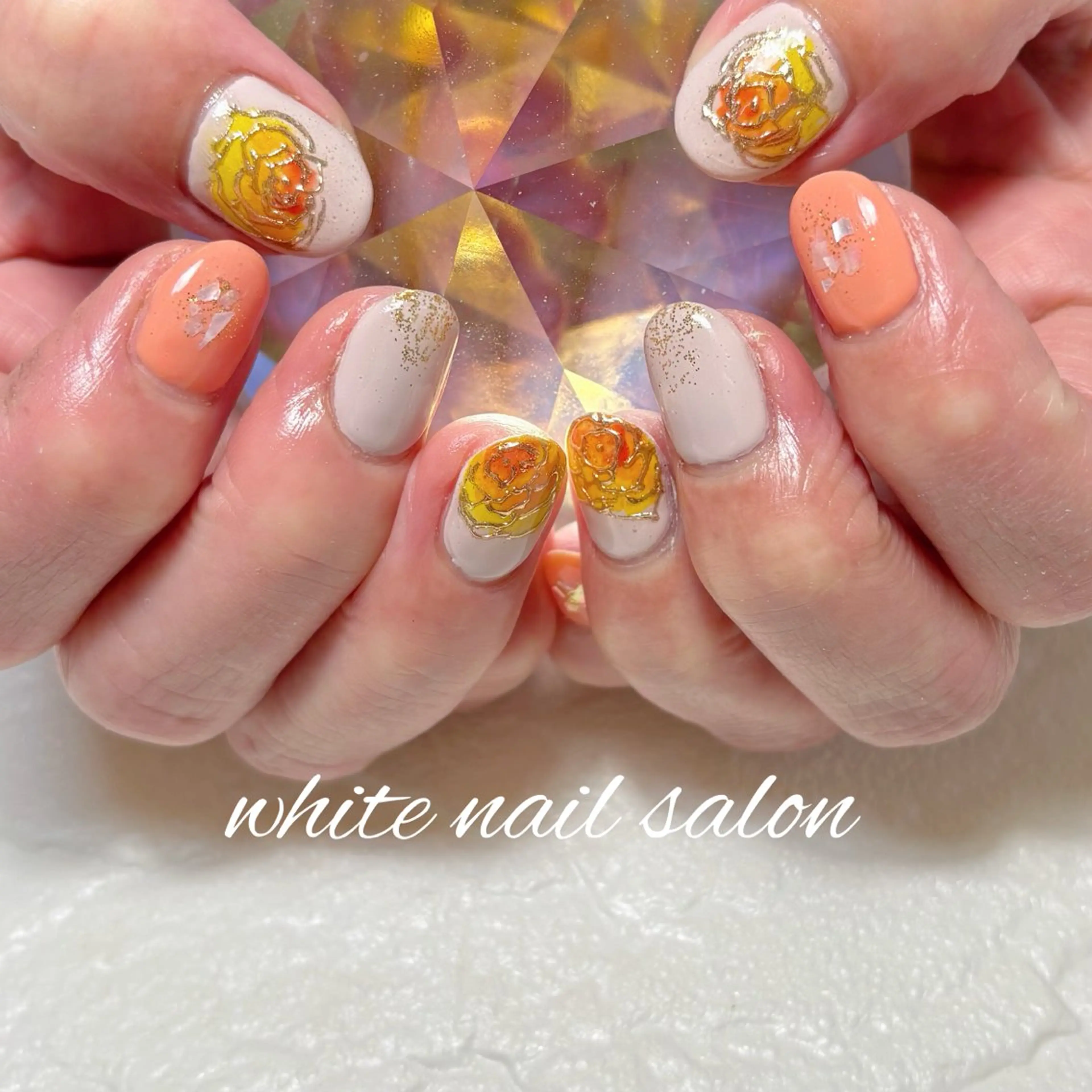 ネイル フットネイル ハンドネイル white nail salonのネイルデザイン