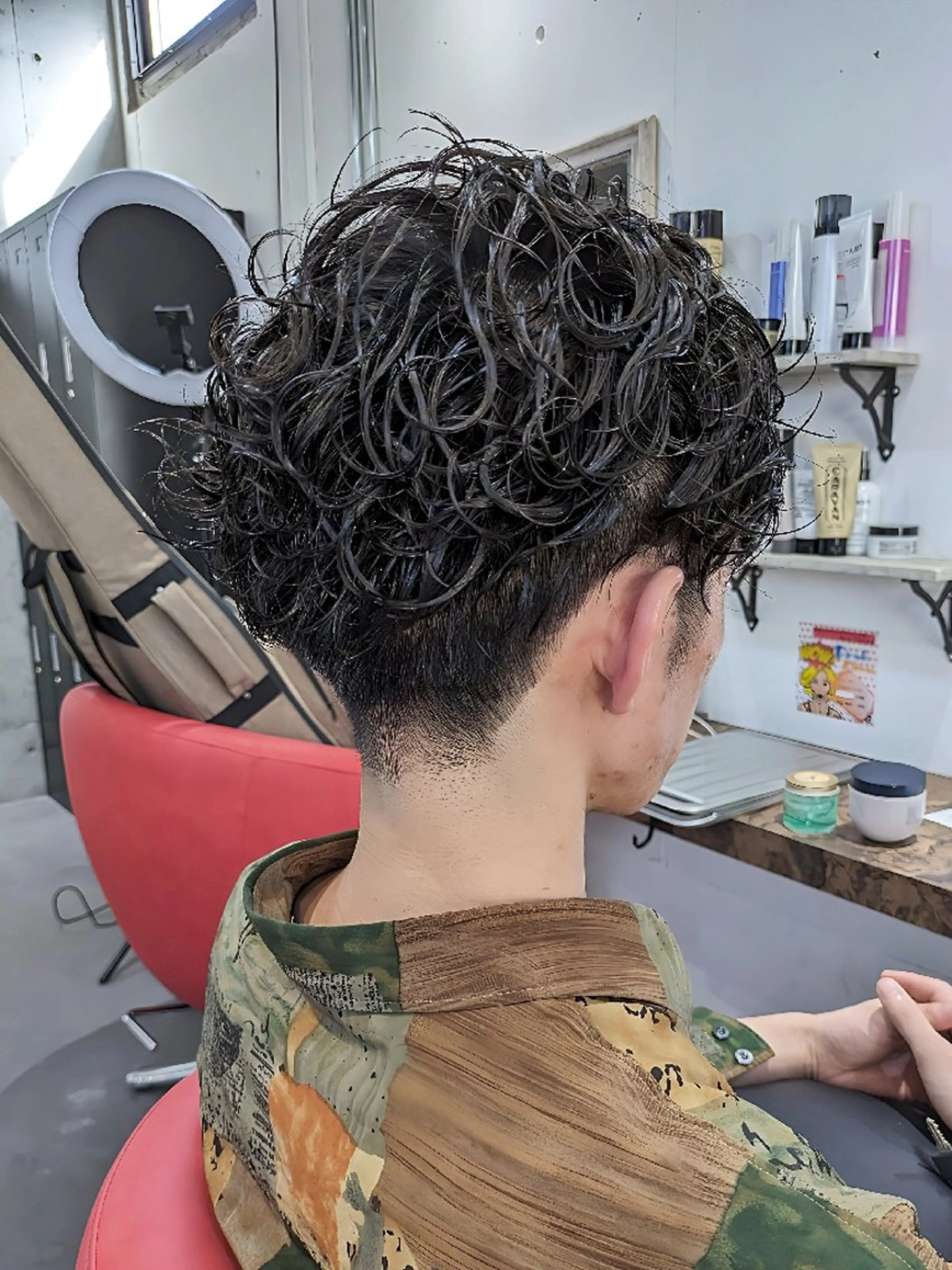 ショート メンズ パーマ メンズパーマ スパイラルパーマ カット パーマ KUGE AKIFUMIのヘアスタイル