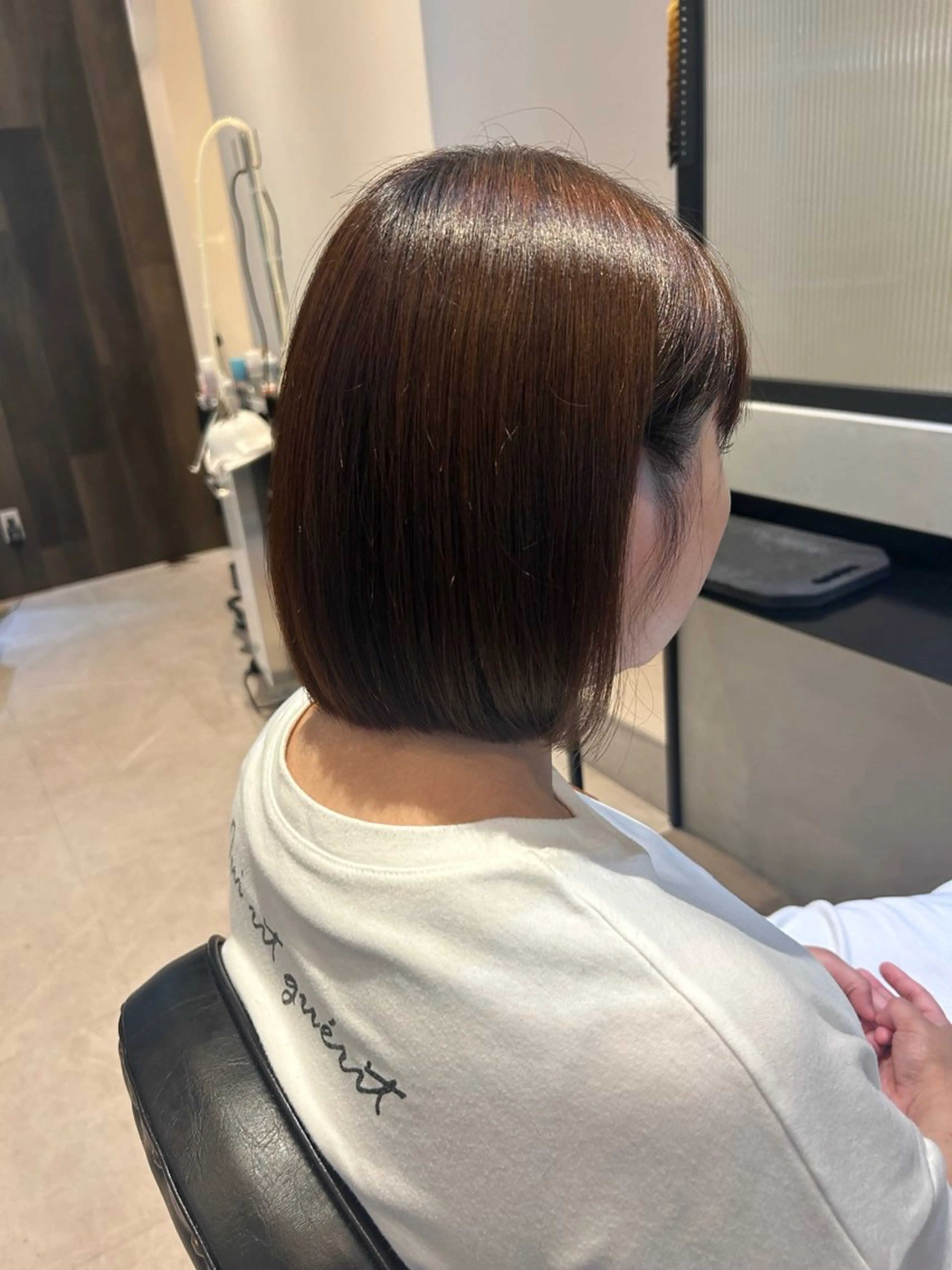 ミディアム カラー 縮毛矯正/カット/ 韓国ヘア/蛯原🍤のヘアスタイル