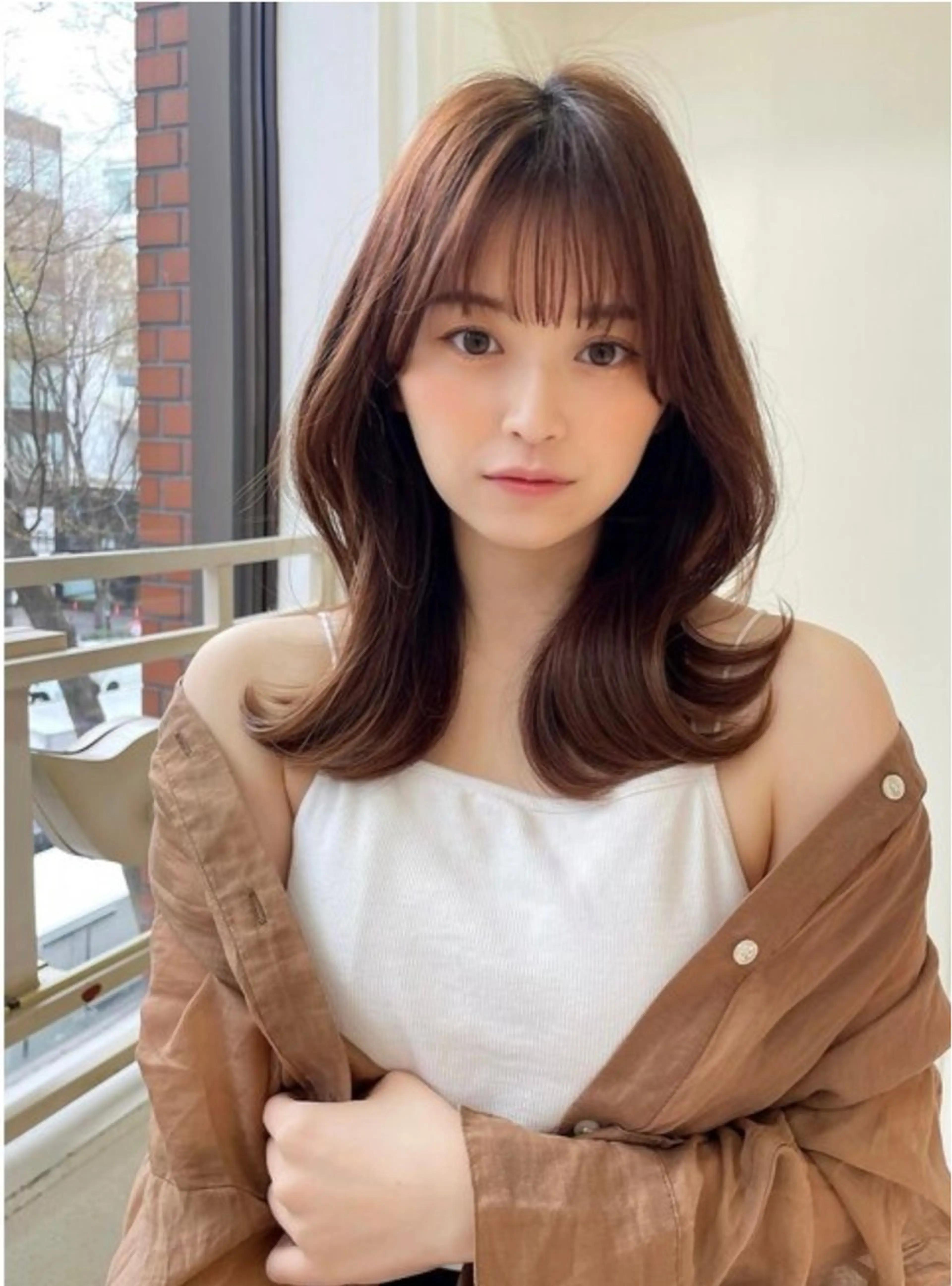 ミディアム 山口大翔 メンズバレイヤージュのヘアスタイル