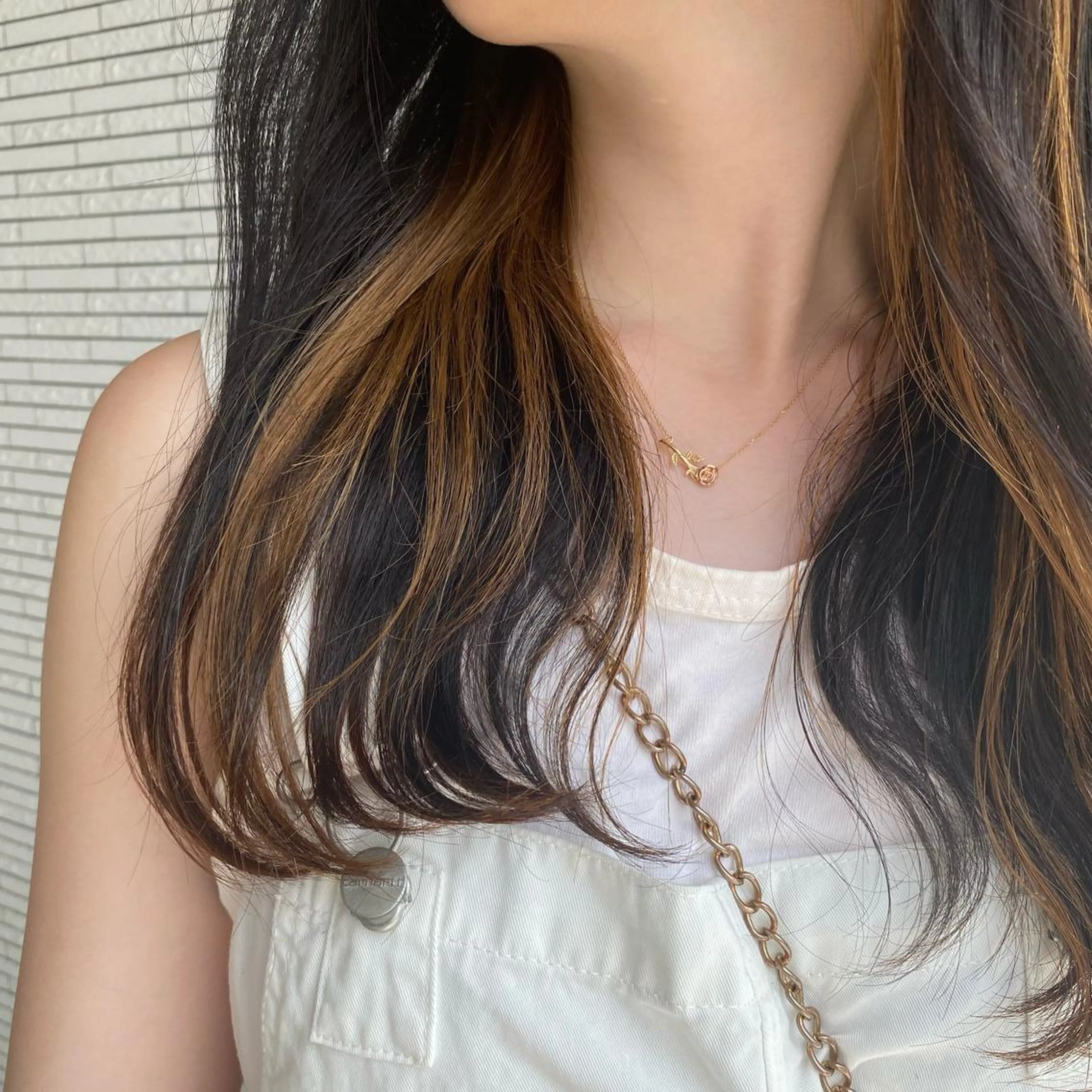 ロング カラー インナーカラー RURI韓国ボブ 🇰🇷タッセルボブのヘアスタイル