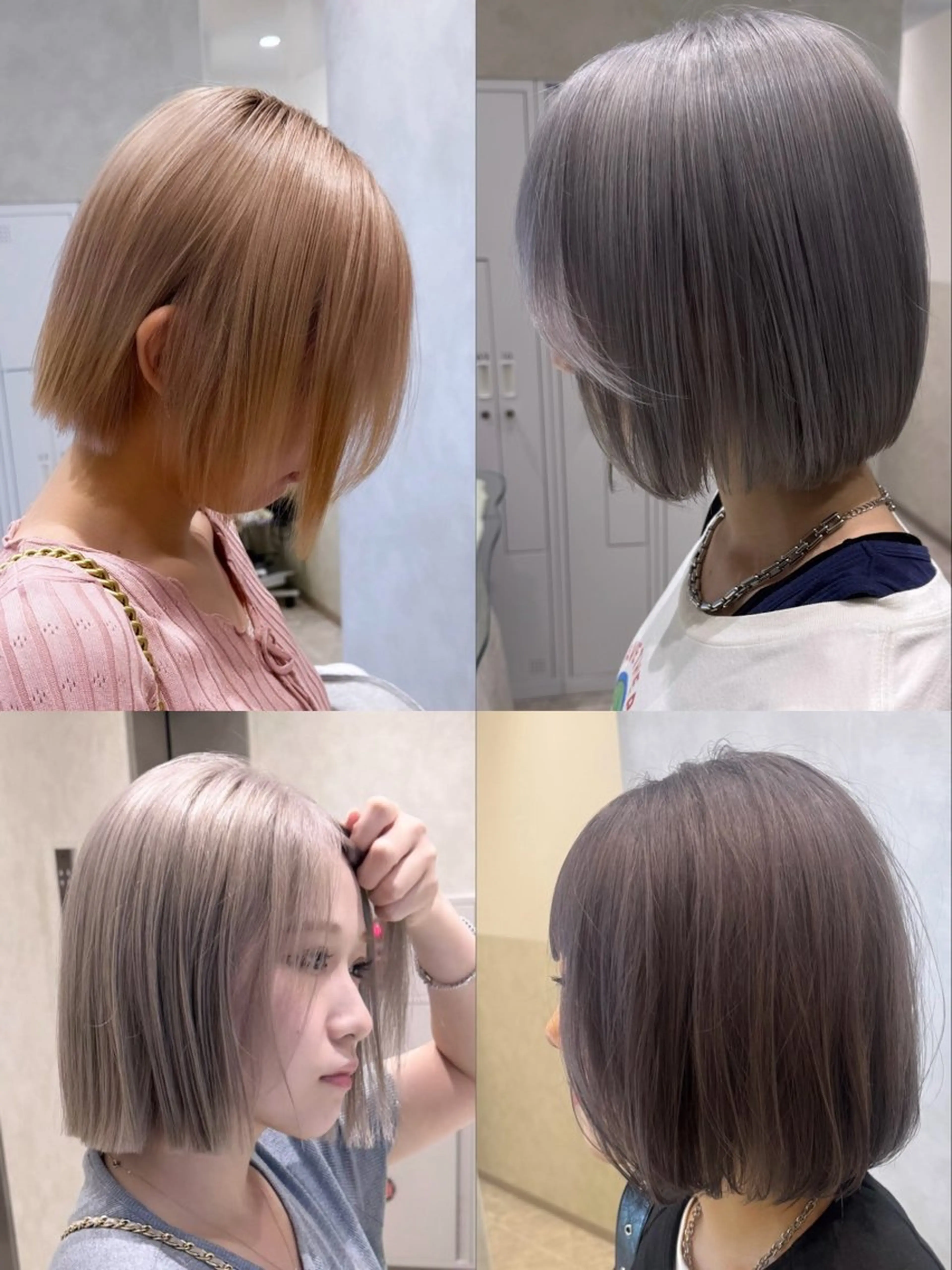 ミディアム カラー ヘアカラー トリートメント SALOWIN札幌大通り所属・札幌ハイトーン/ ブリーチカラー/ドイのヘアスタイル