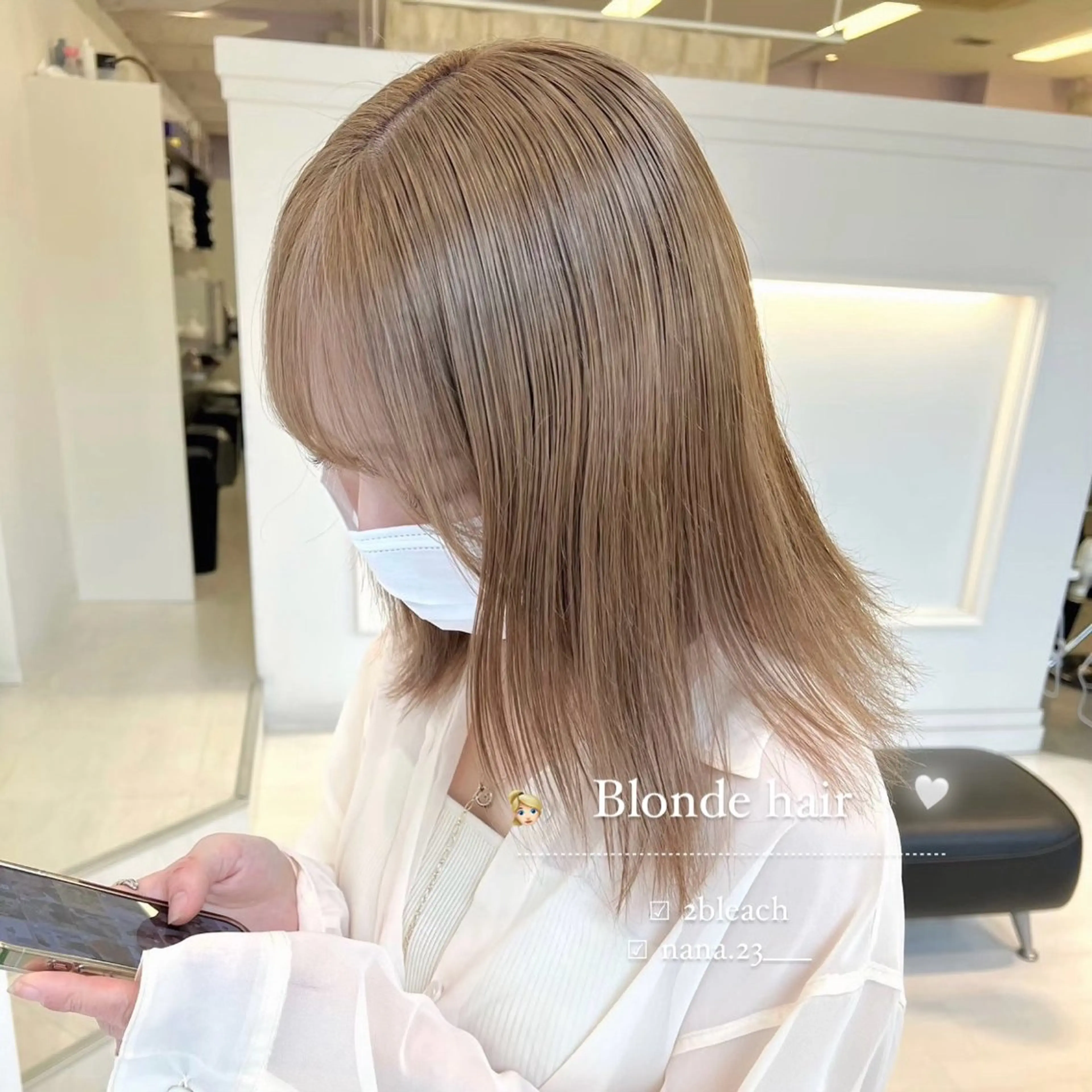 カラー ブロンド ParveMix￤ 出石 菜々🥂のヘアスタイル