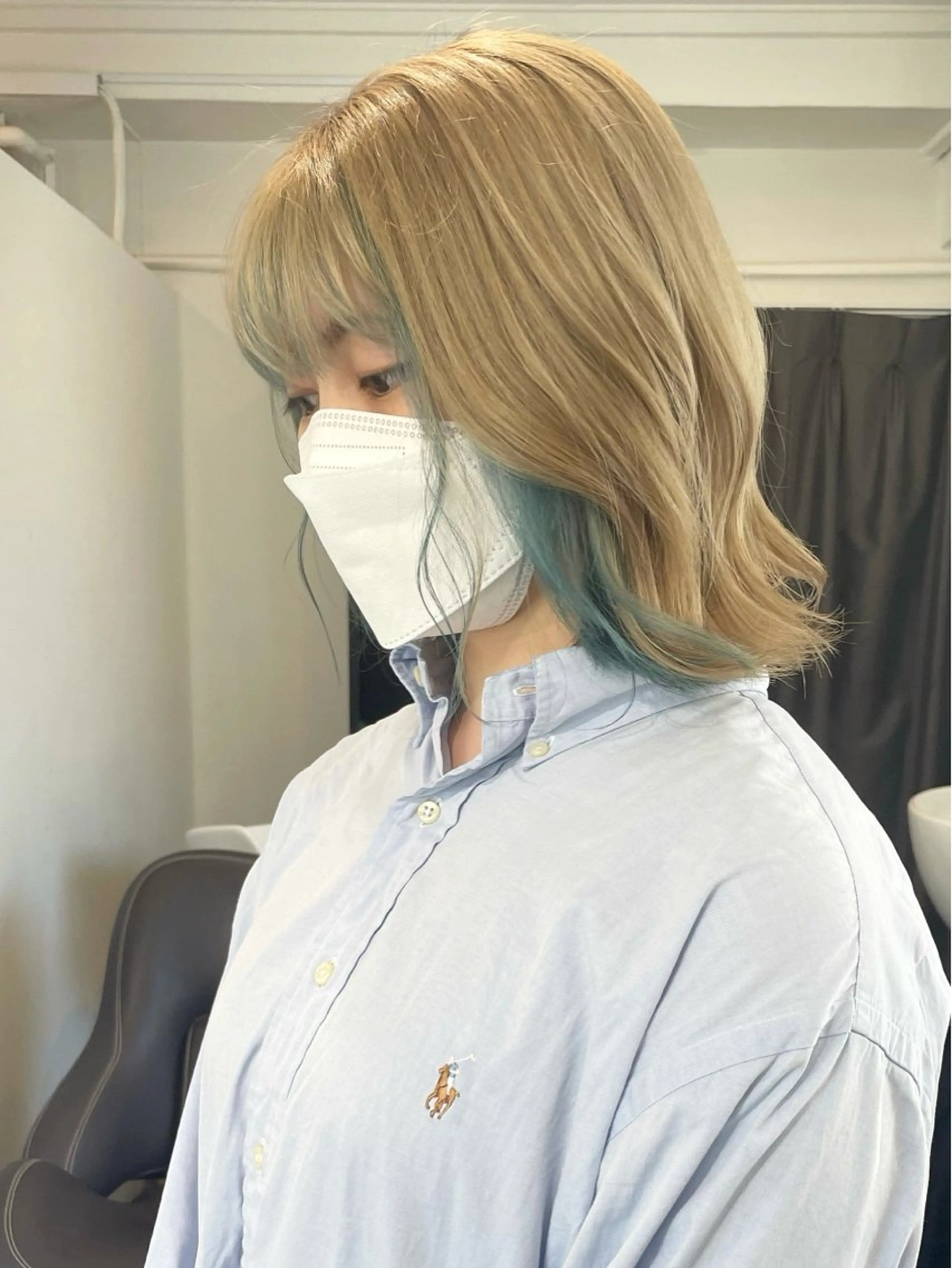 ショート カラー 💚色落ちまで可愛い 髪質改善カラーゆうまのヘアスタイル