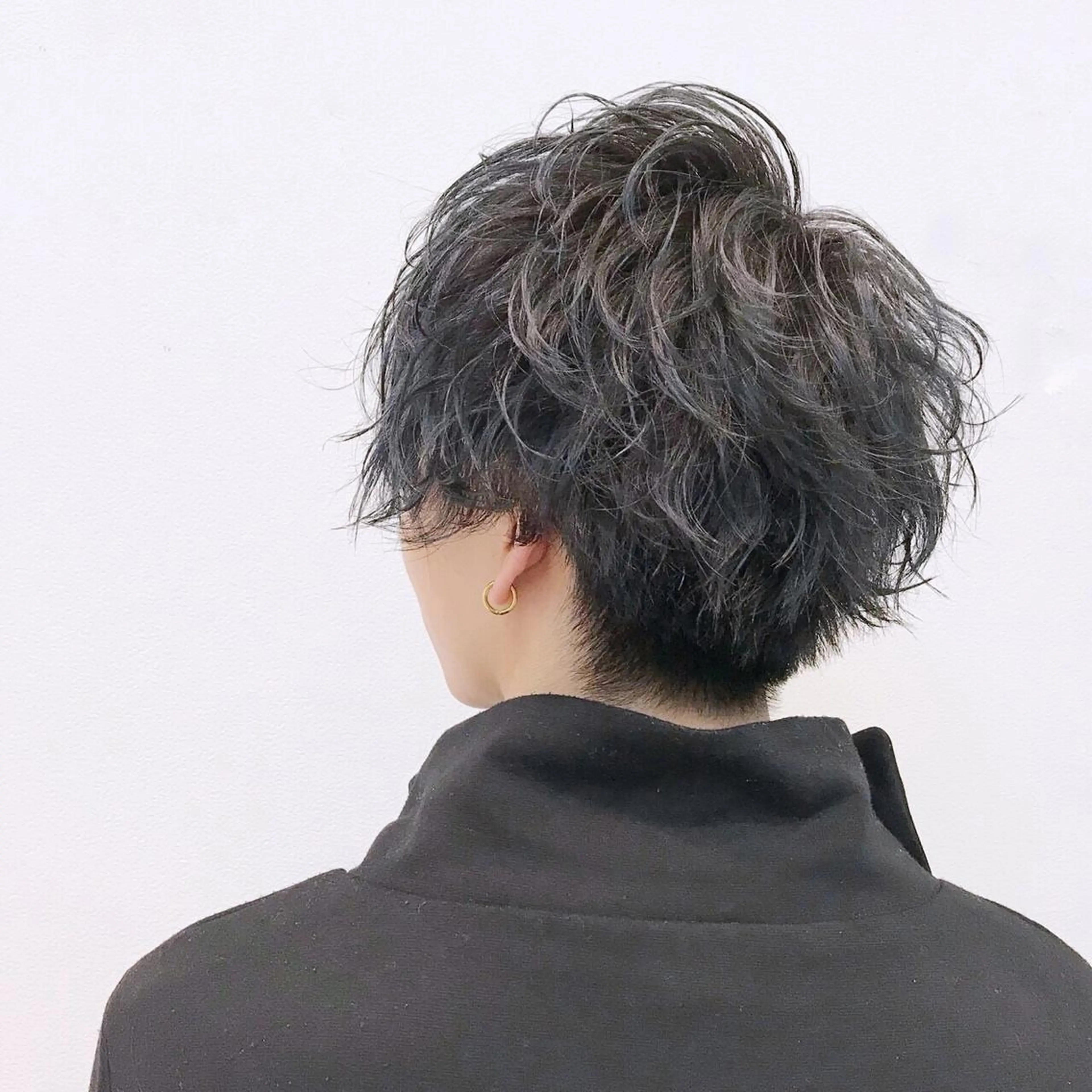ショート カラー メンズ アッシュ 透明感カラー 【骨格診断カット】 ⭐️菖蒲池 隼のヘアスタイル