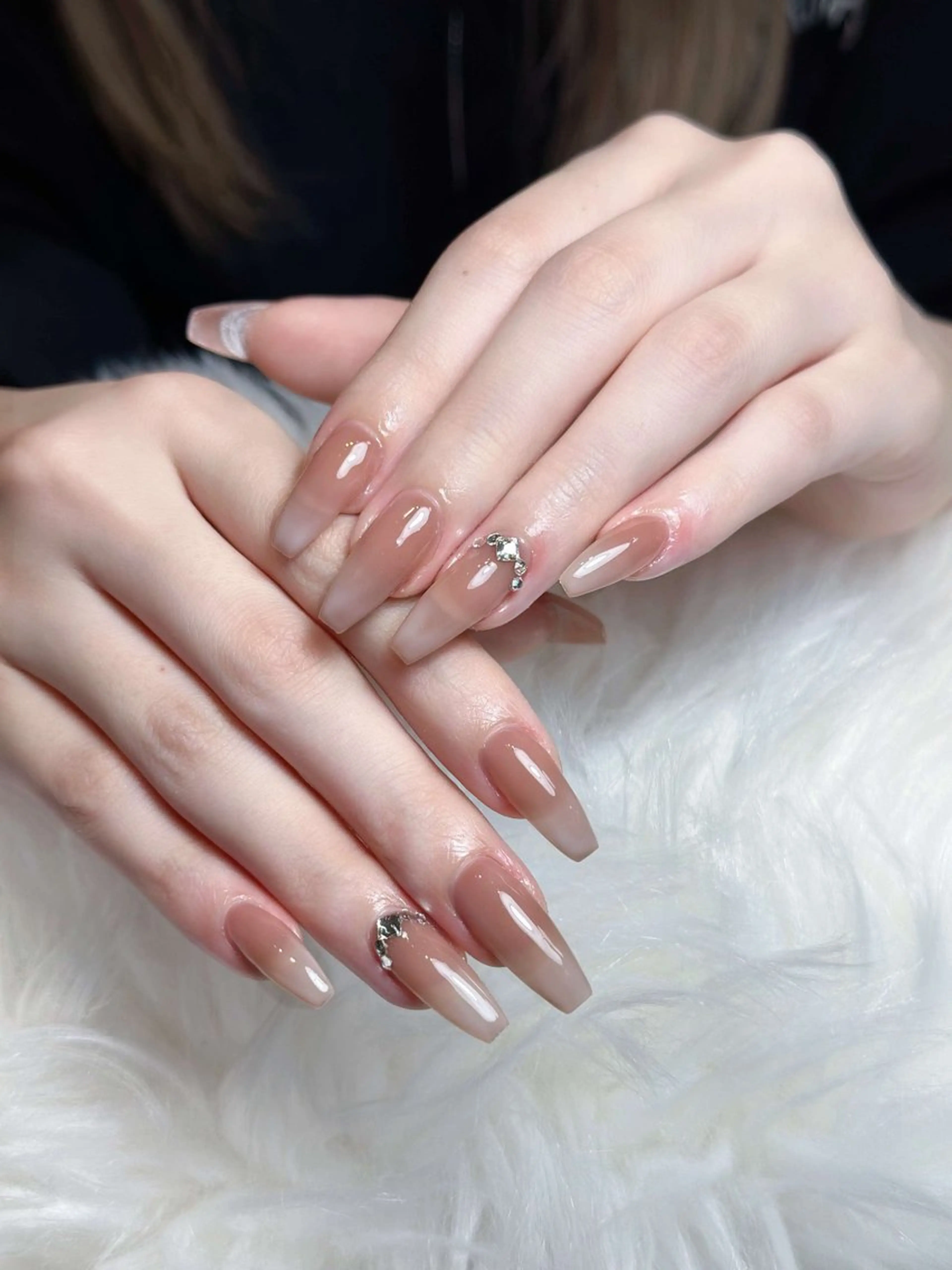 ネイル フレンチネイル ジェルネイル キラキラネイル 韓国ネイル マグネットネイル Julli nail studio所属・Julli NailStudioのネイルデザイン