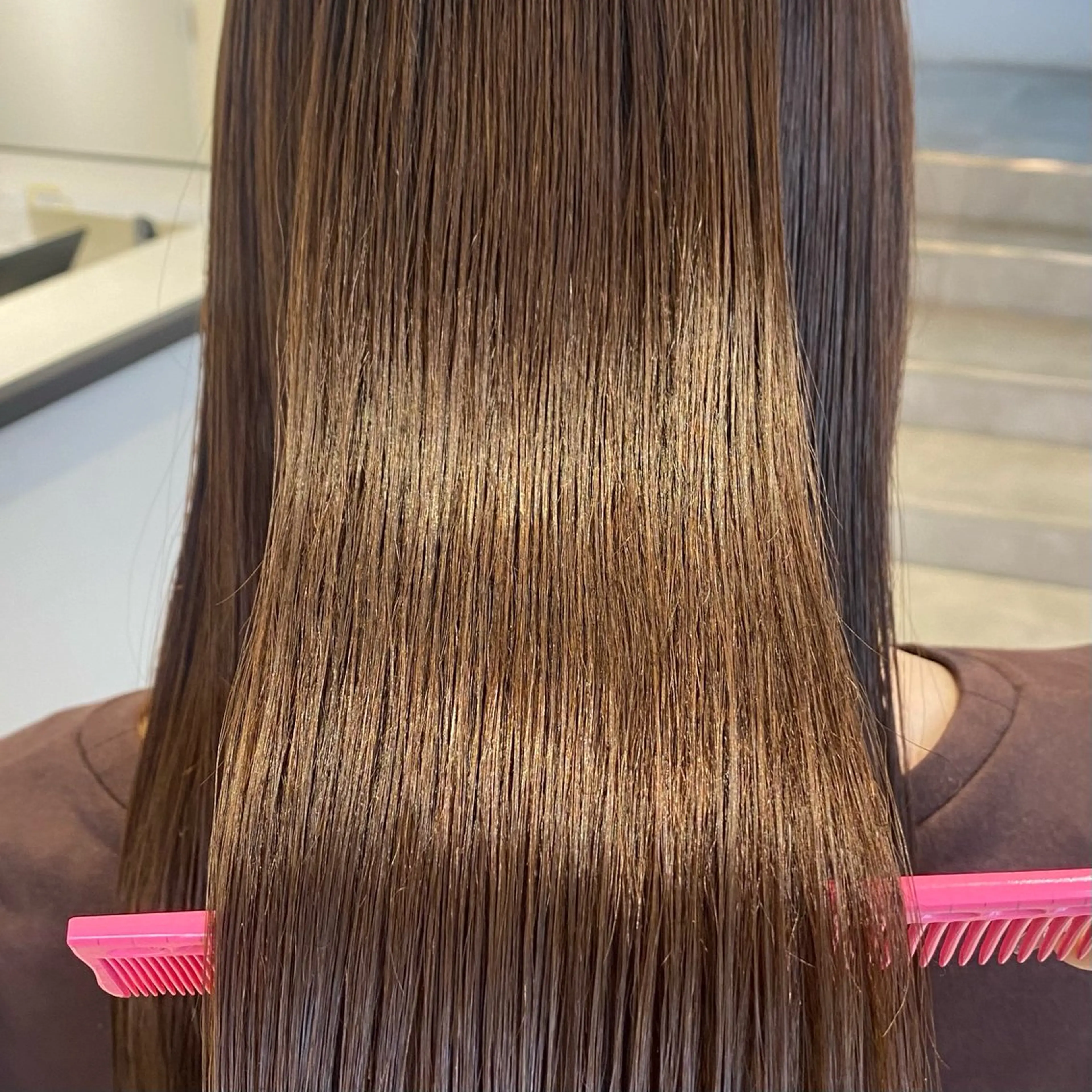 ロング 酸性ストレート・ メンズ 三原 楊子のヘアスタイル