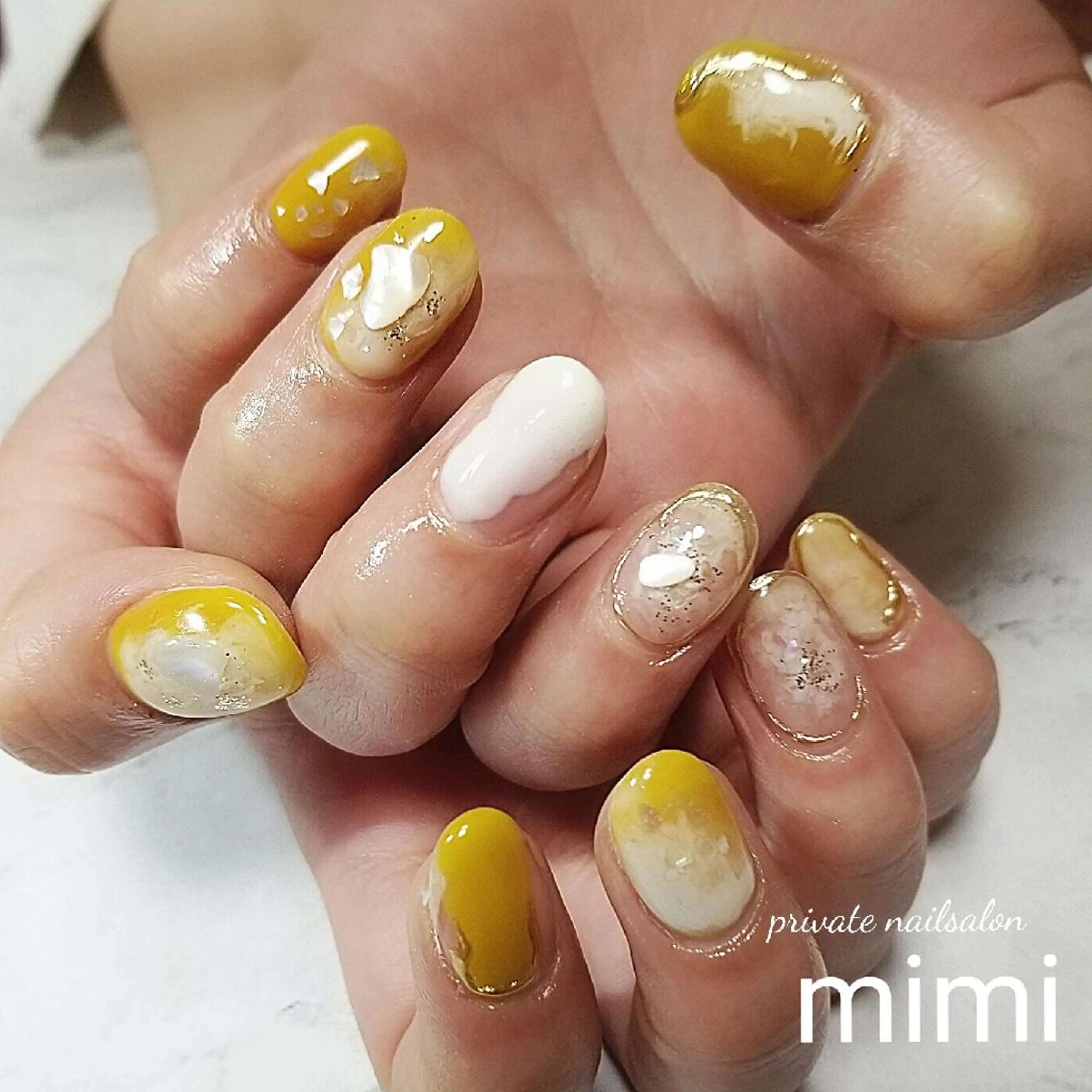 ネイル 持ち込み ニュアンスネイル ハンドネイル 博多ネイル ｍｉｍｉのネイルデザイン