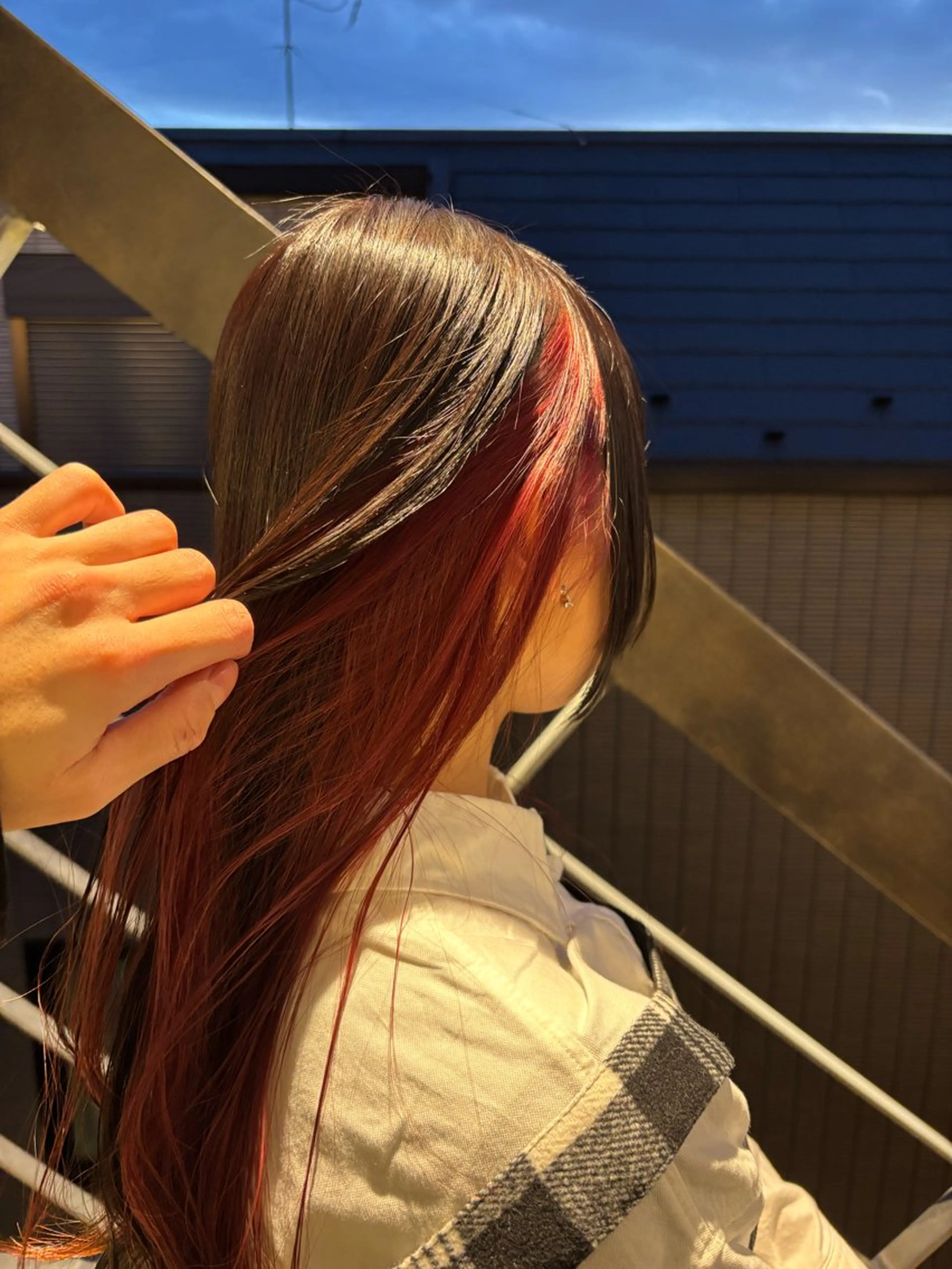 ロング カラー インナーカラー 韓国ヘアハイトーン 👾はちす👾のヘアスタイル