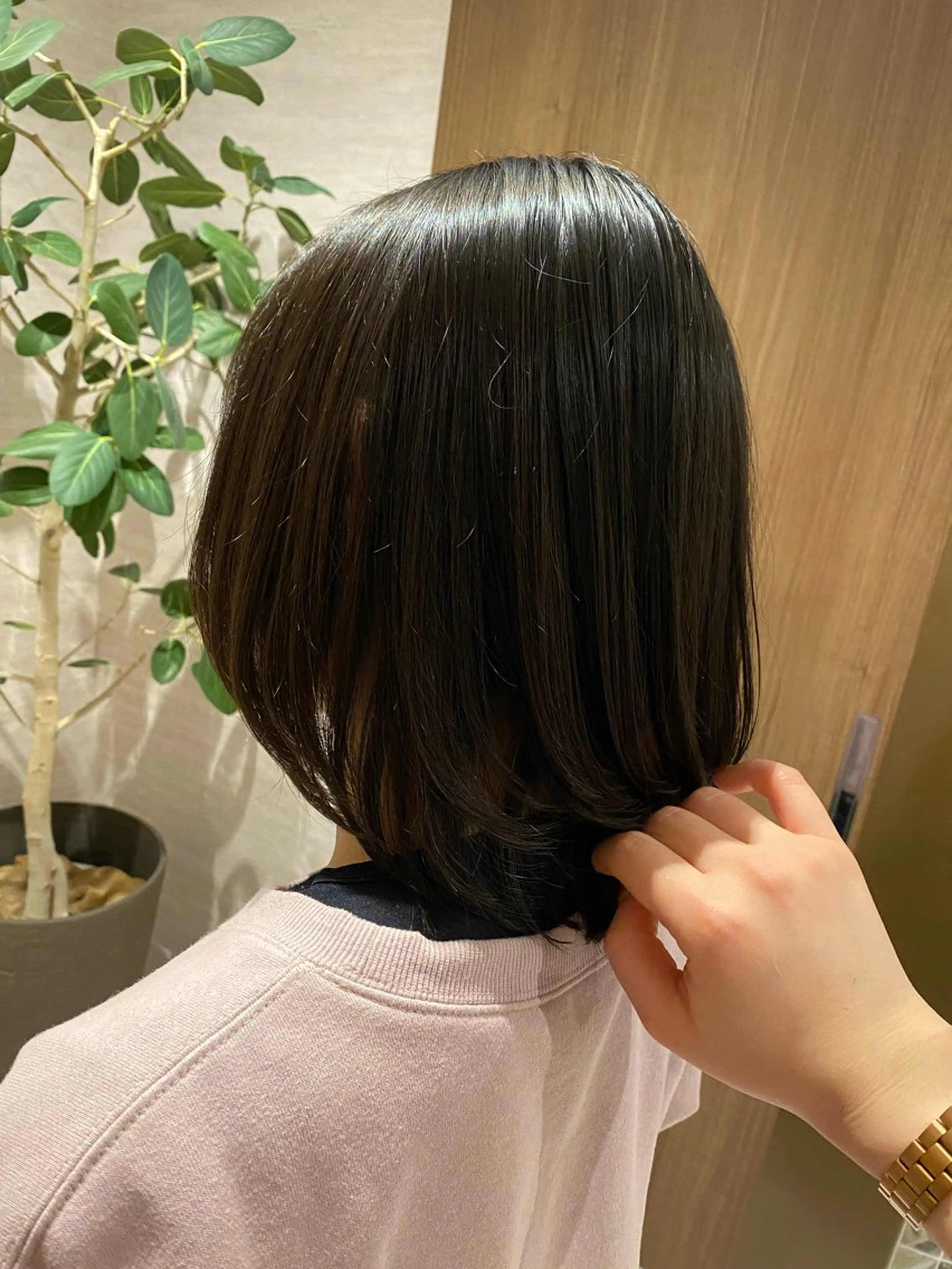 ミディアム ボブ 森 千風優のヘアスタイル