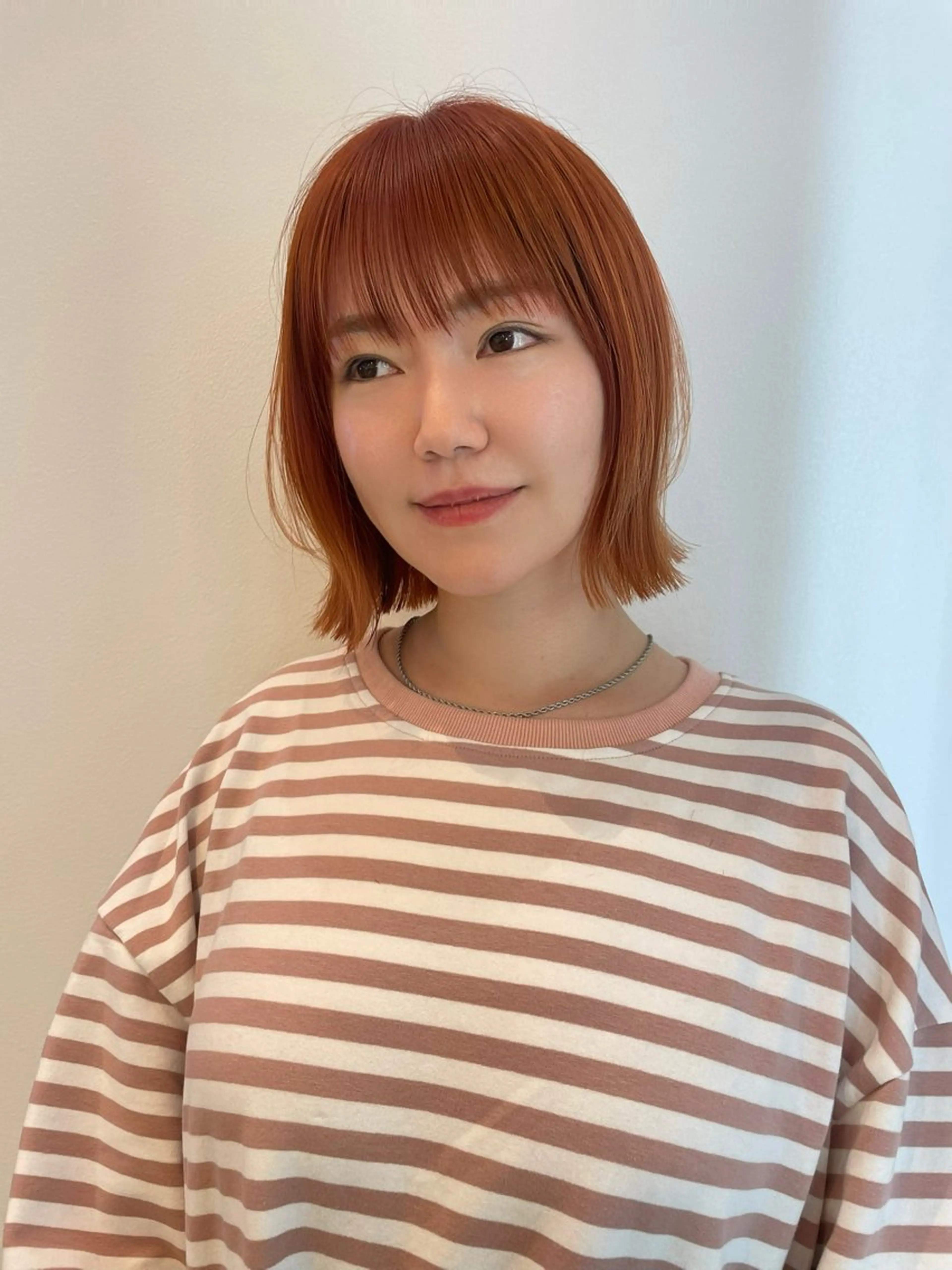 ショート カラー ブラウンカラー オレンジ オレンジブラウン ヘアカラー 透明感カラー/ボブ misaki °＊のヘアスタイル