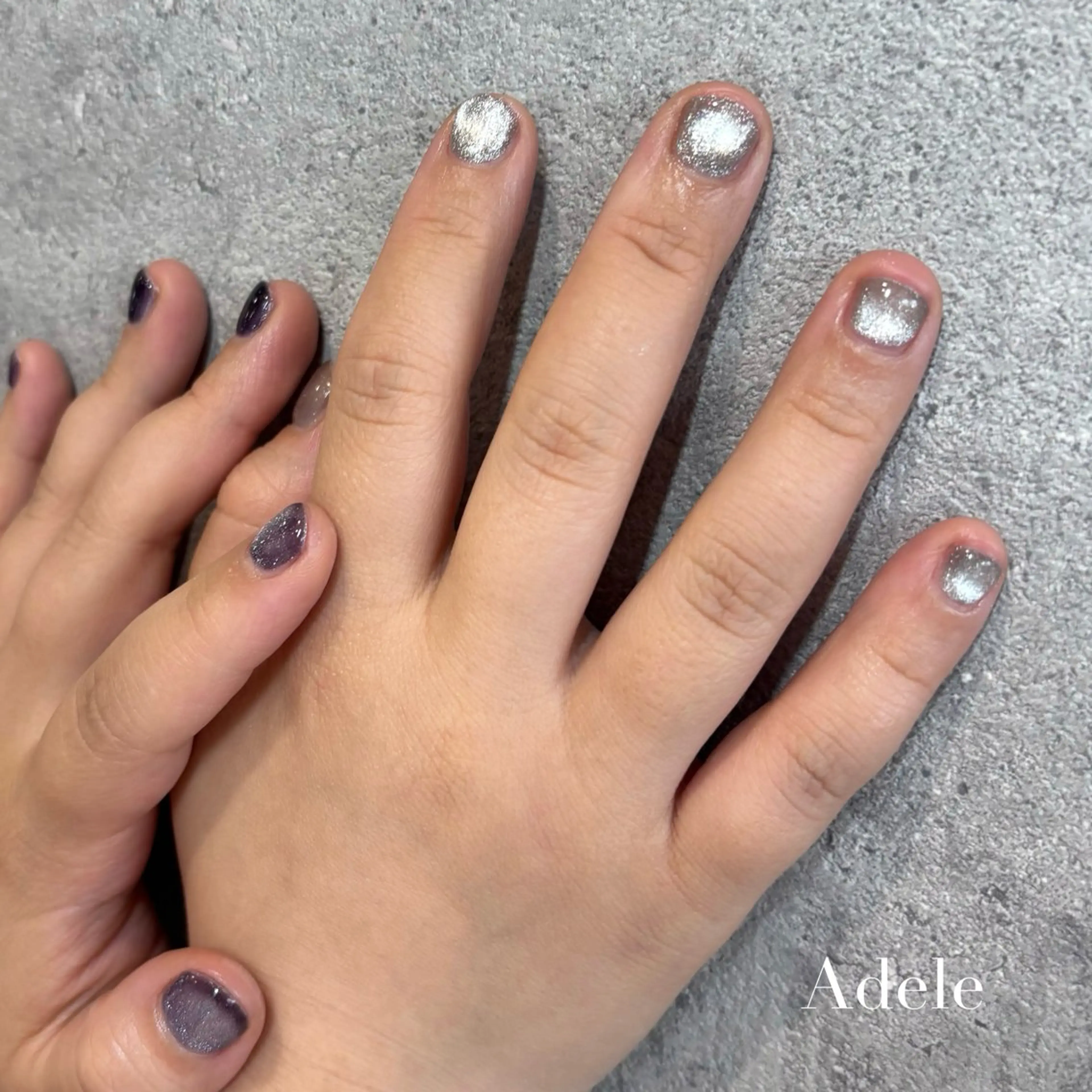 ネイル マグネットネイル ワンカラーネイル Adele saraのネイルデザイン