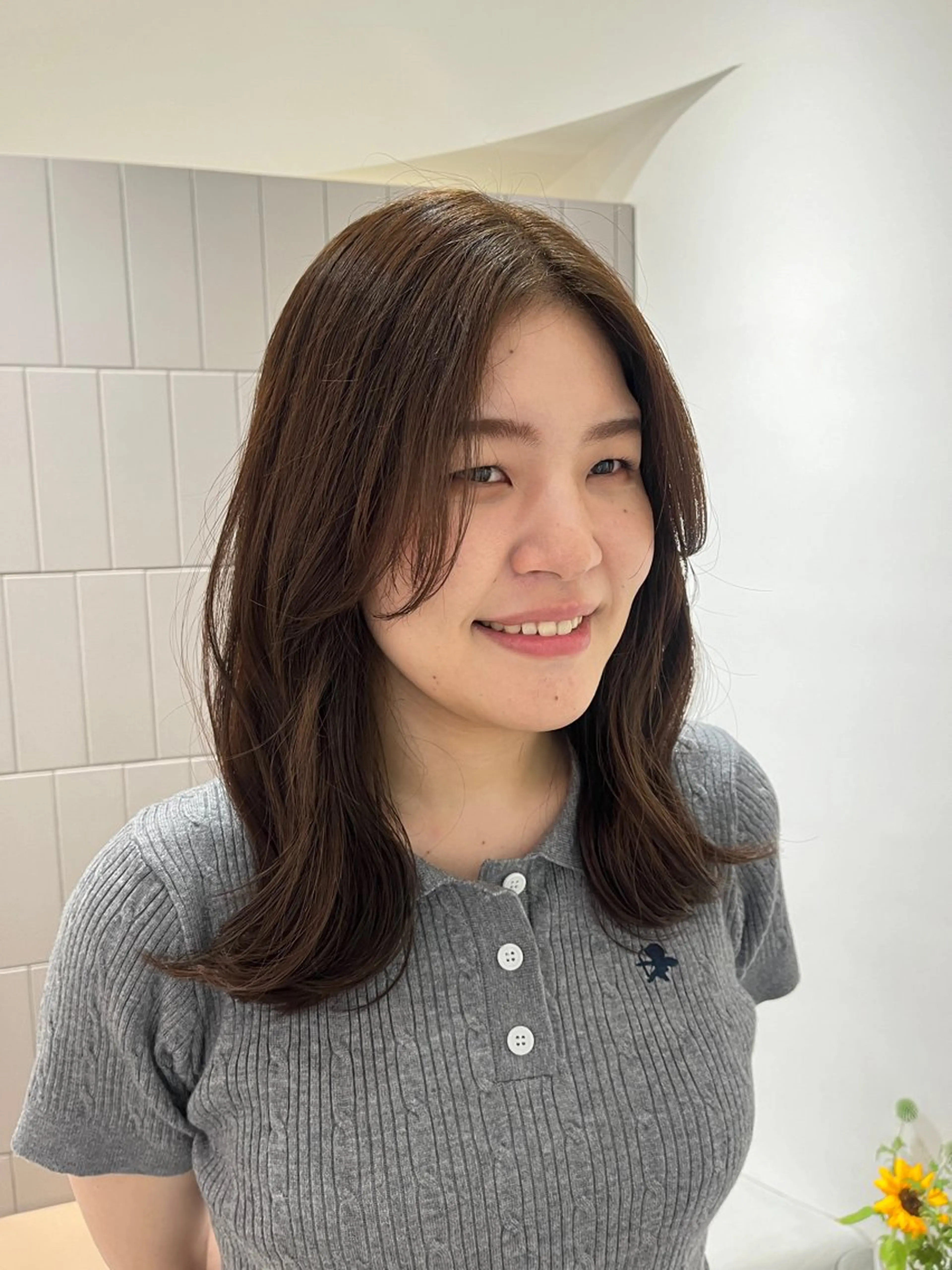 ミディアム カラー 似合わせ/ボブ/ ショート/西島 絢香のヘアスタイル