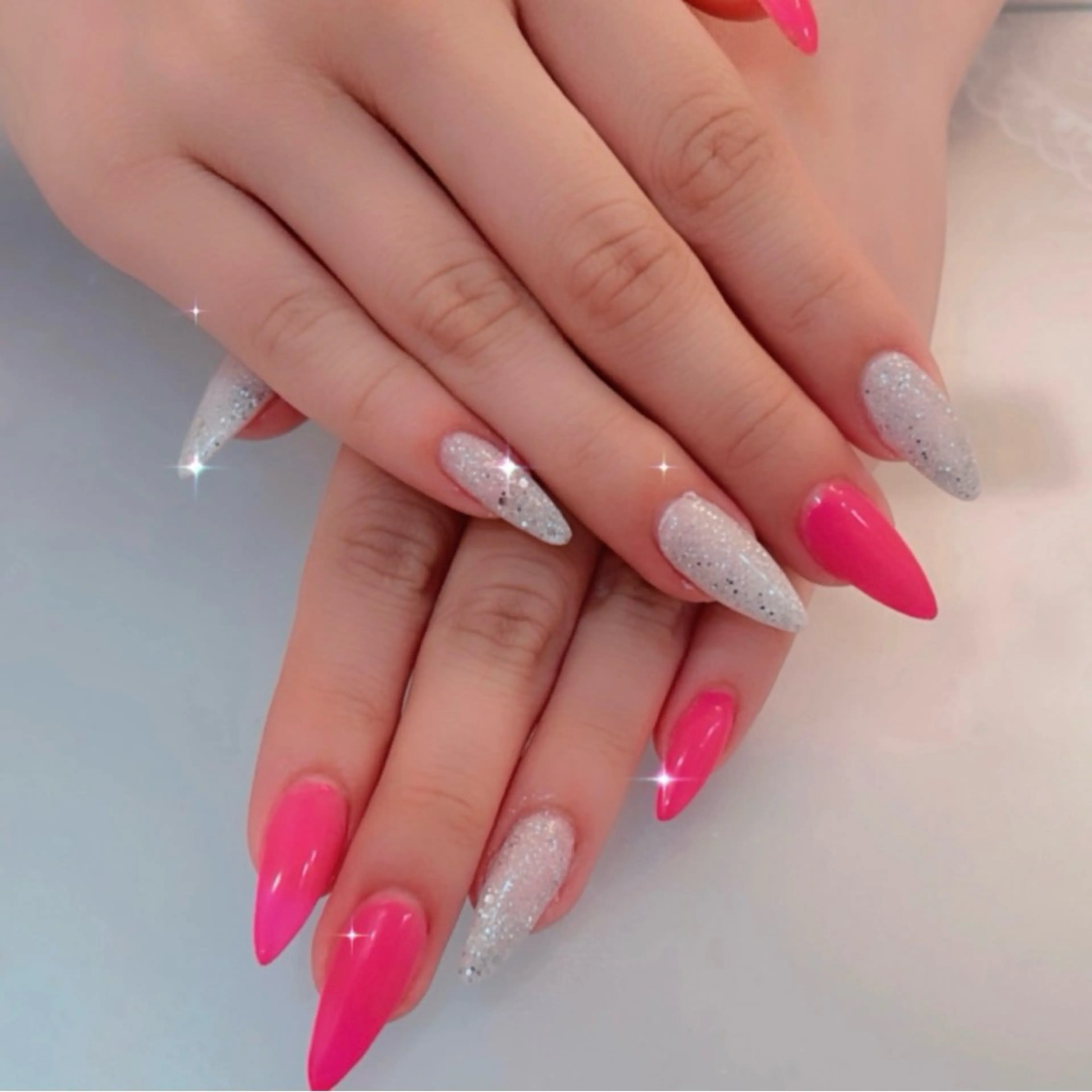 ネイル ラメ(グリッター) 夏ネイル CherieNail 💗manaのネイルデザイン