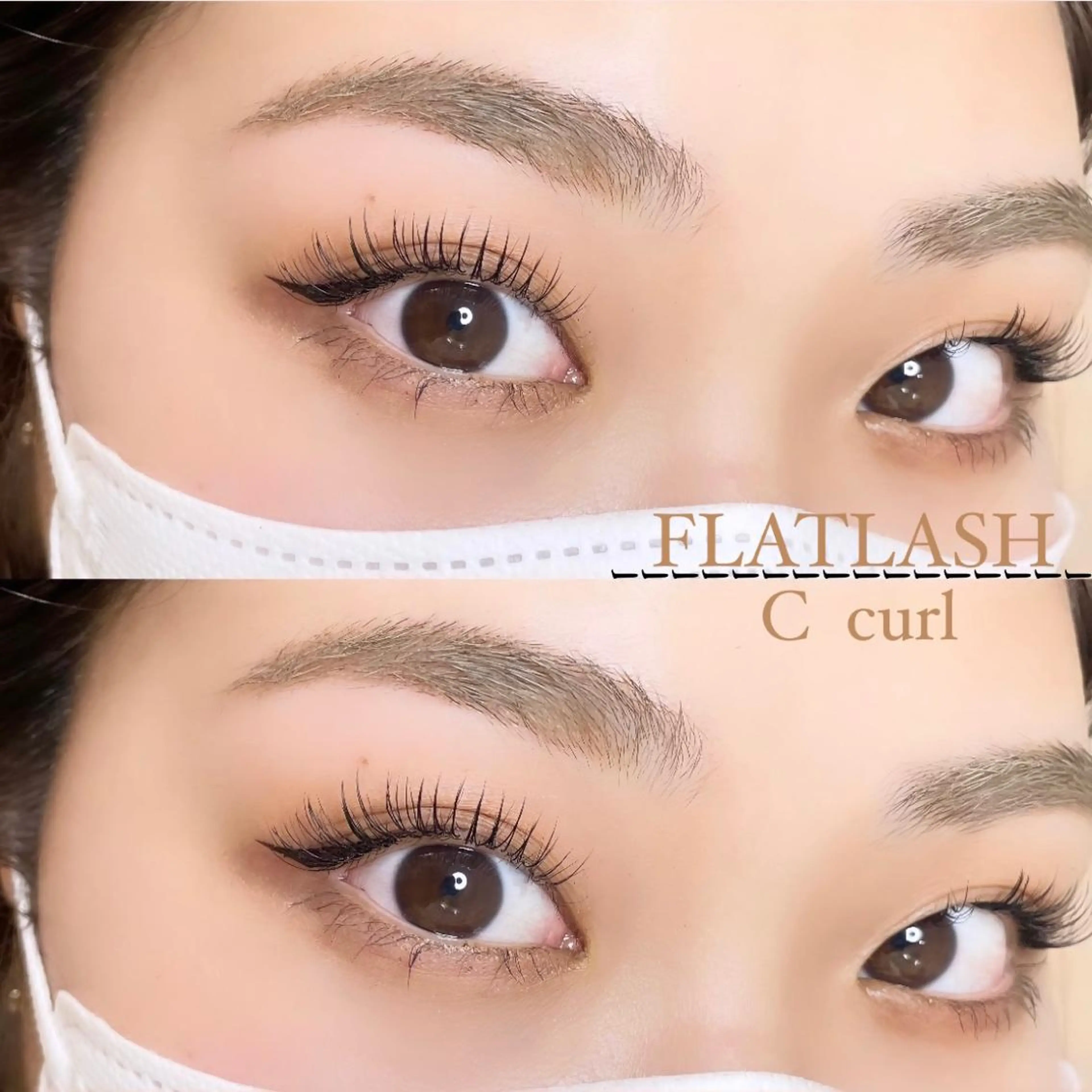 マツエク・マツパ Cカール フラットラッシュ Jカール 目尻長め マツエク moa＋eyelash by ENNAIL所属・MOAeyelash Honokaのマツエク・マツパデザイン