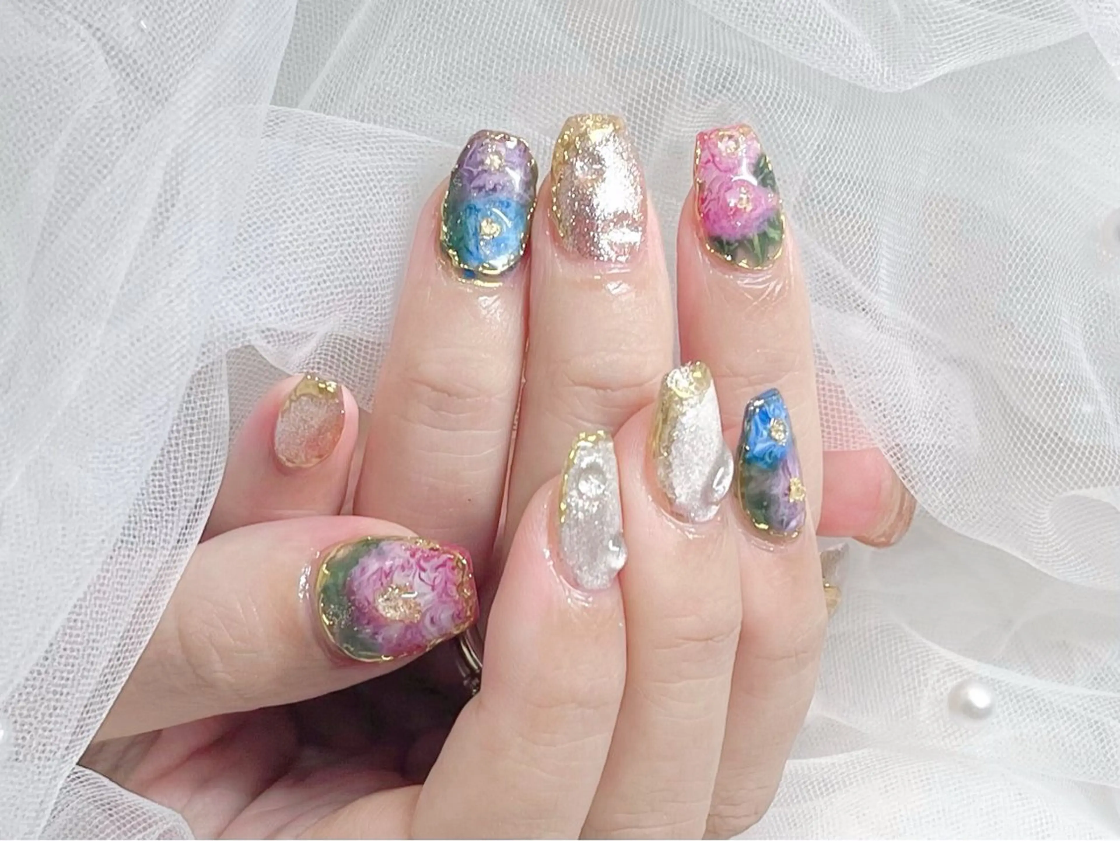 フレンチネイル　¥5,500の写真
