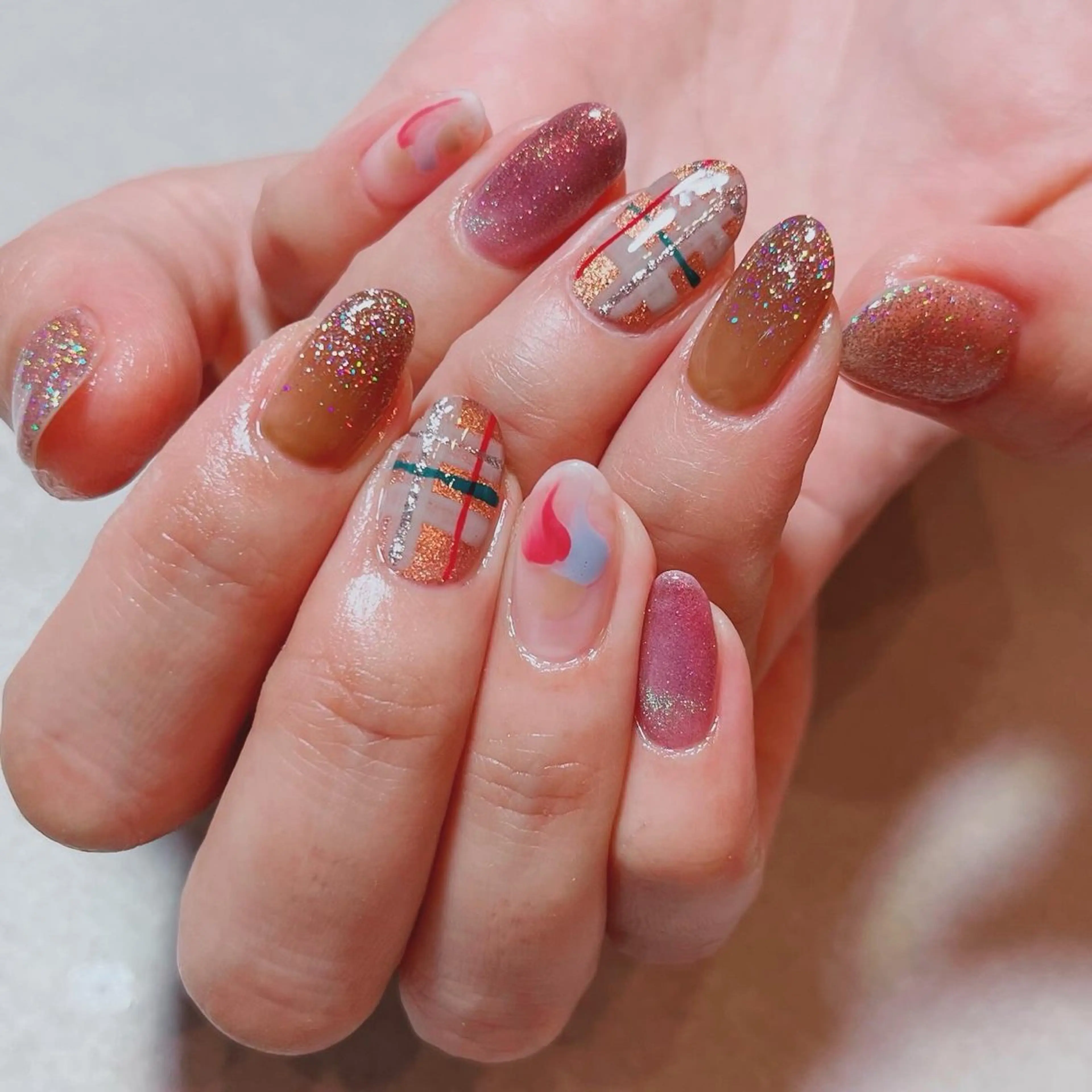 ネイル マグネットネイル 冬ネイル クリスマス ハンドネイル ruirui.naildesign所属・RUI ☆のネイルデザイン