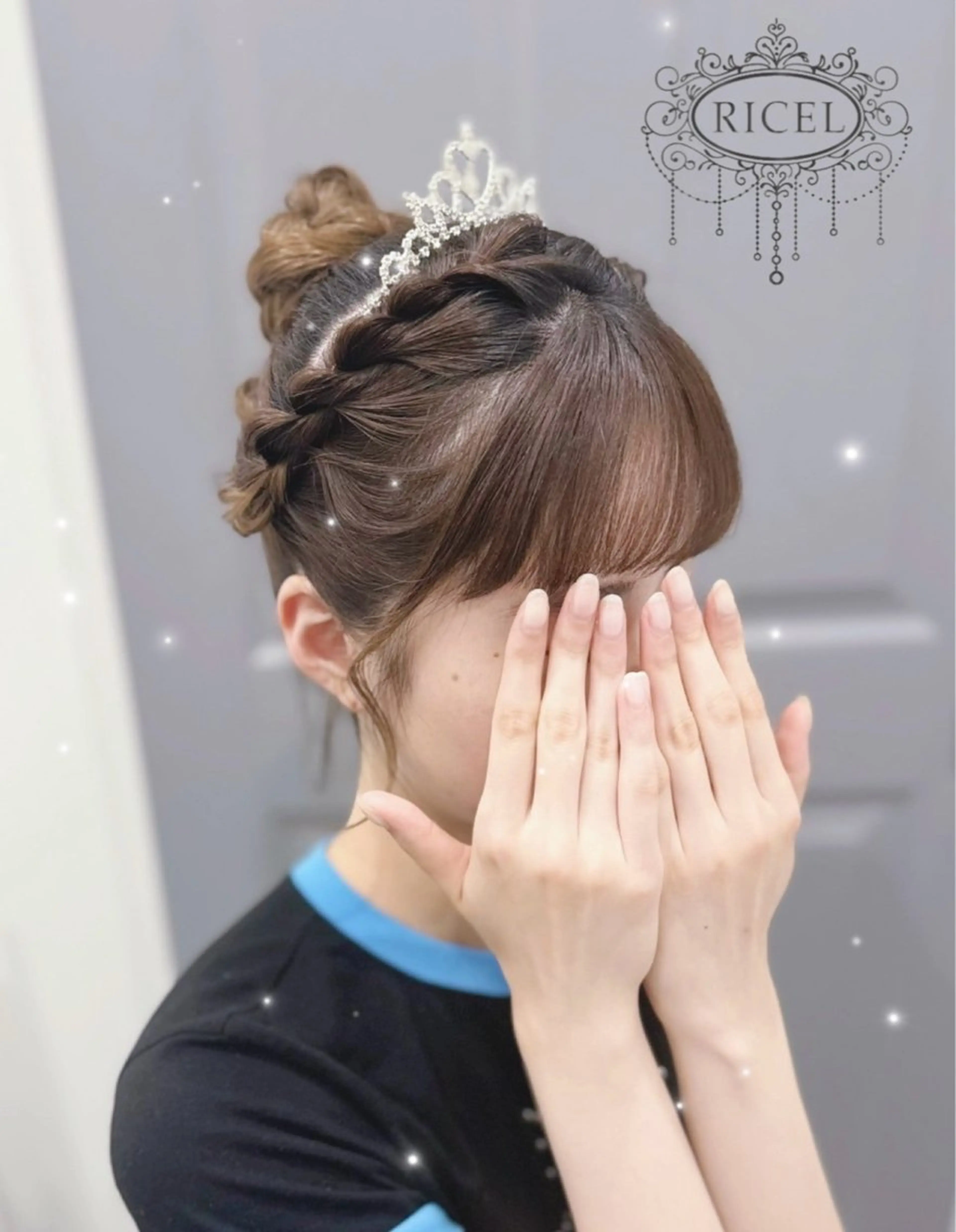 セミロング ヘアアレンジ ヘアセット RICEL 原宿店のヘアスタイル