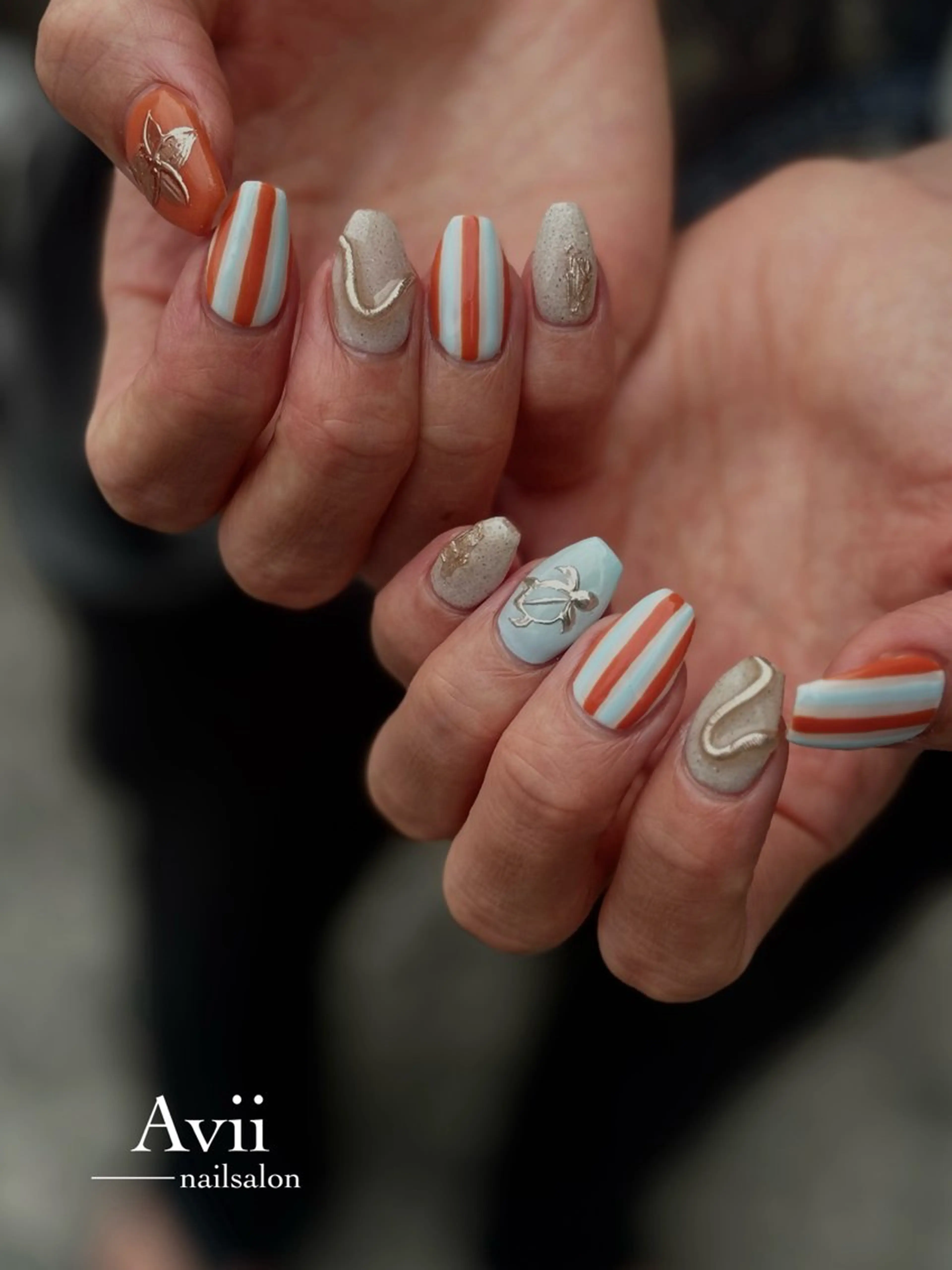 ネイル 夏ネイル ハンドネイル acero + hair&eyelash 幸手店【アチェロ】所属・うるつやネイル🫧 Amiのネイルデザイン