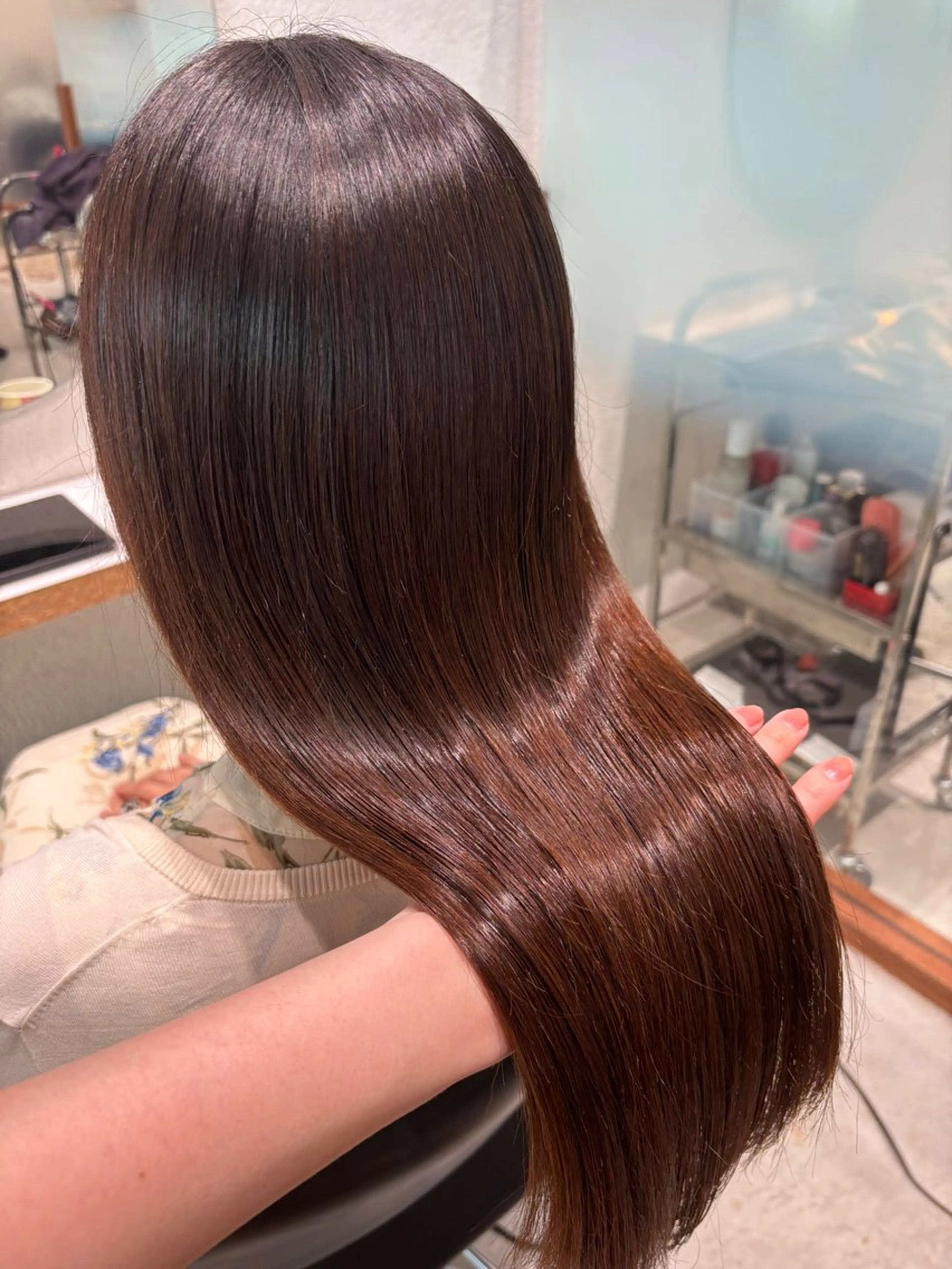 personalヘアカラー+資生堂サブリミックquick髪質改善トリートメントの写真