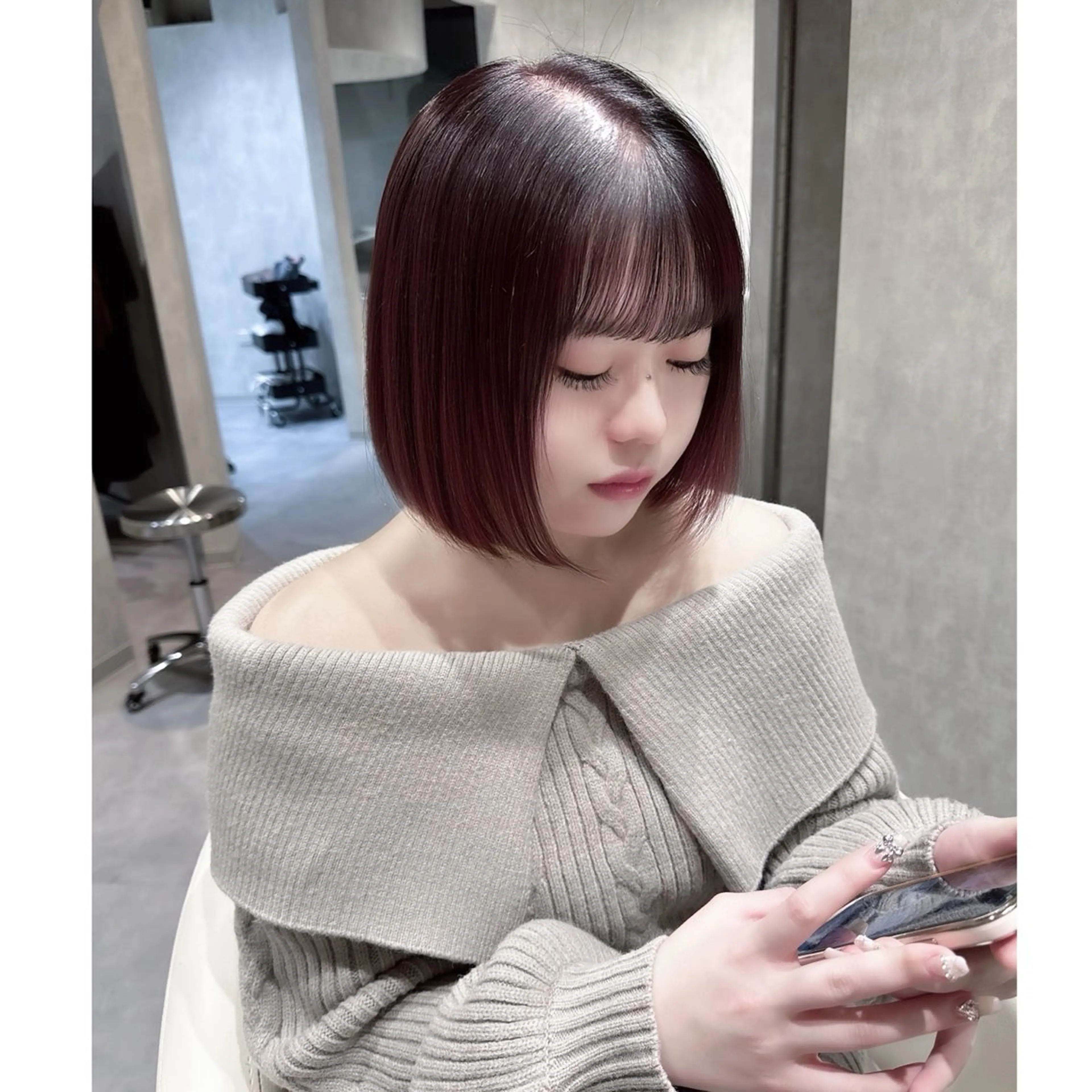 ミディアム カラー ブリーチ カット ヘアカラー LOTTA CUCCI所属・miyu /トレンド カラー×艶髪のヘアスタイル