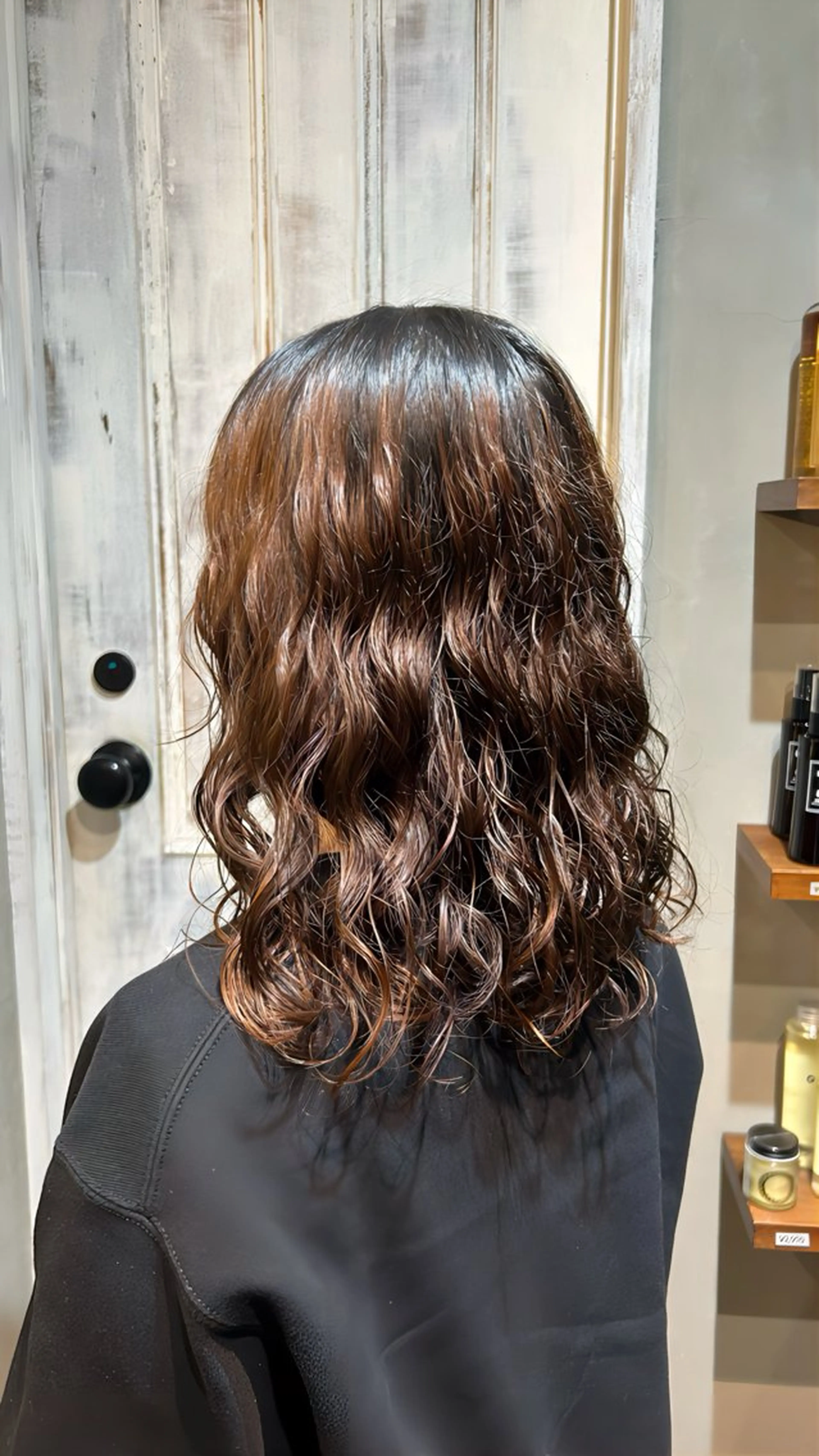 ミディアム パーマ perm/color mana🎀🤍のヘアスタイル