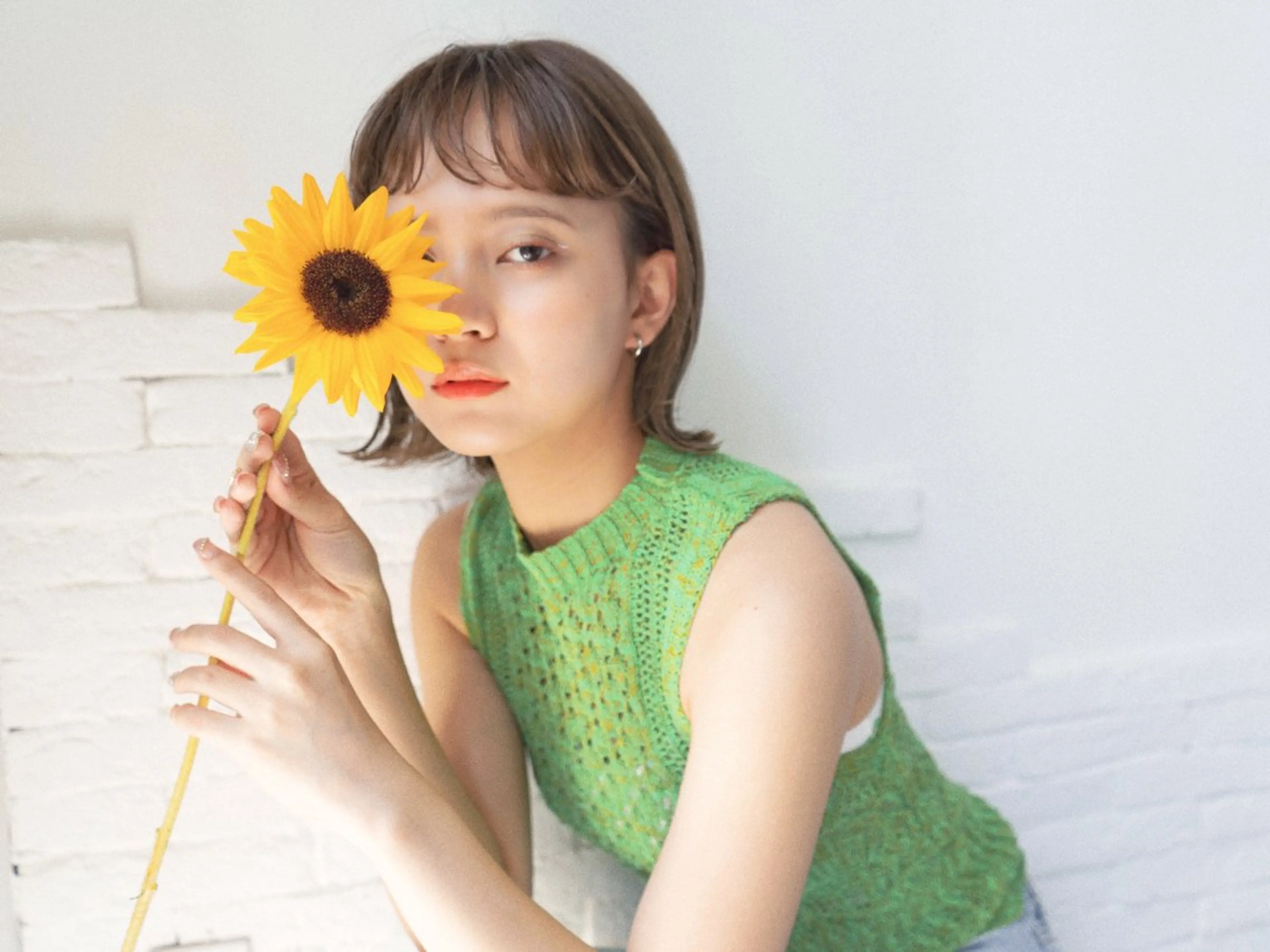 ミディアム カラー ヘアアレンジ CREAPY　日向野 利菜のヘアスタイル