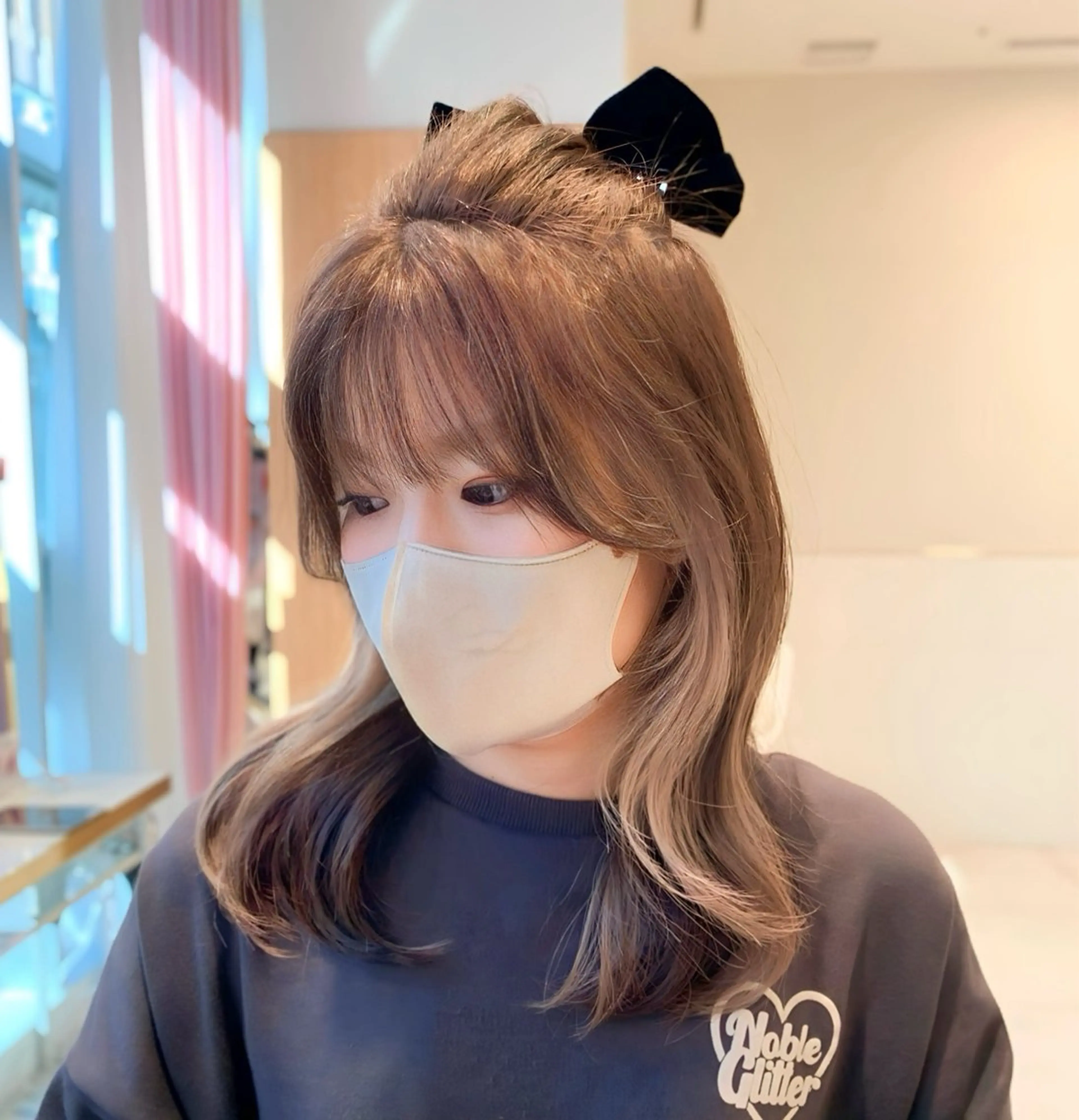 ミディアム カラー カット ヘアカラー トリートメント ヘッドスパ ヘアセット 韓国ヘア/レイヤー/ 巻き髪/りょーとのヘアスタイル