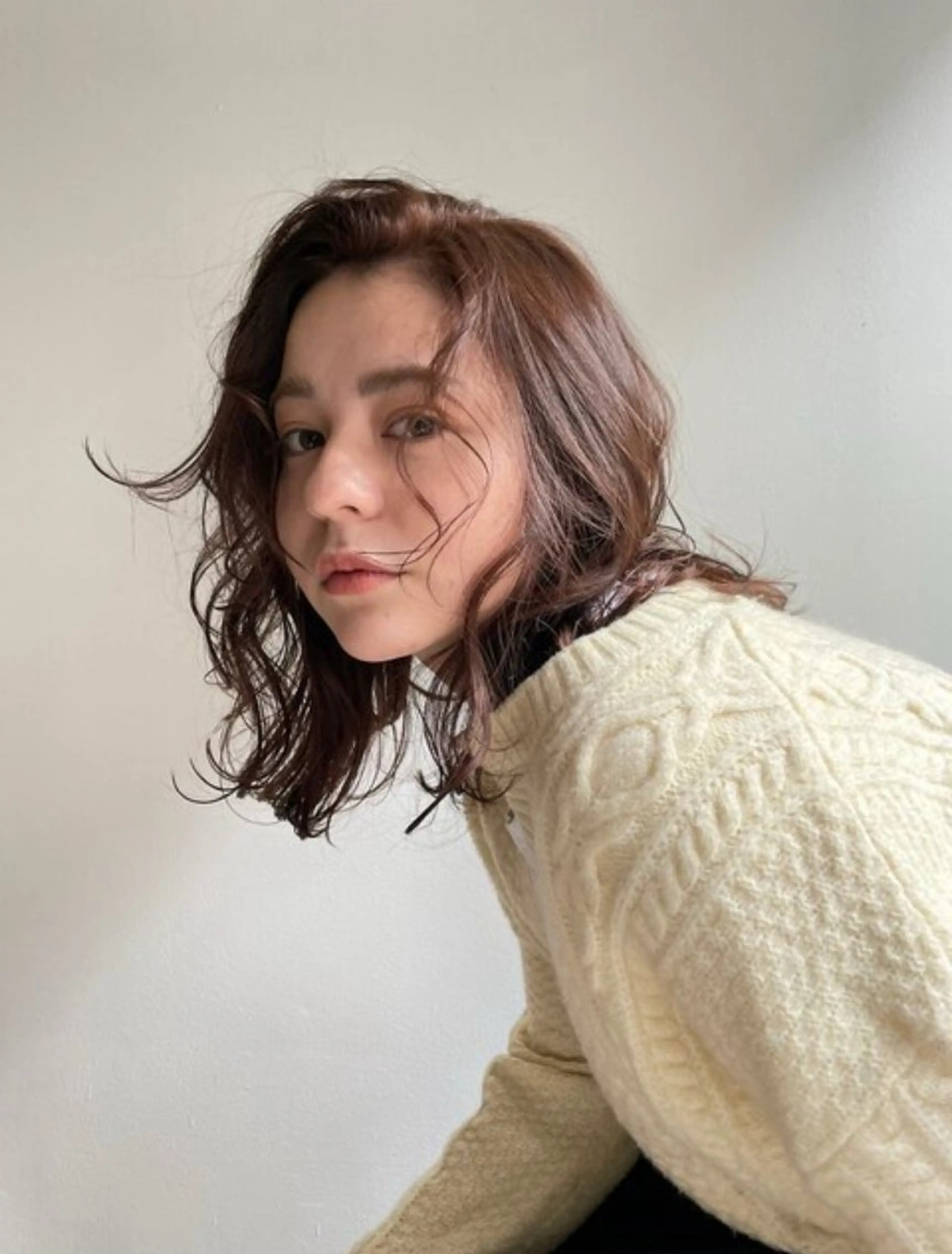 セミロング カラー ブラウンカラー カット ヘアカラー トリートメント 梅田/柔らかカラー/ オオハシ リナコのヘアスタイル