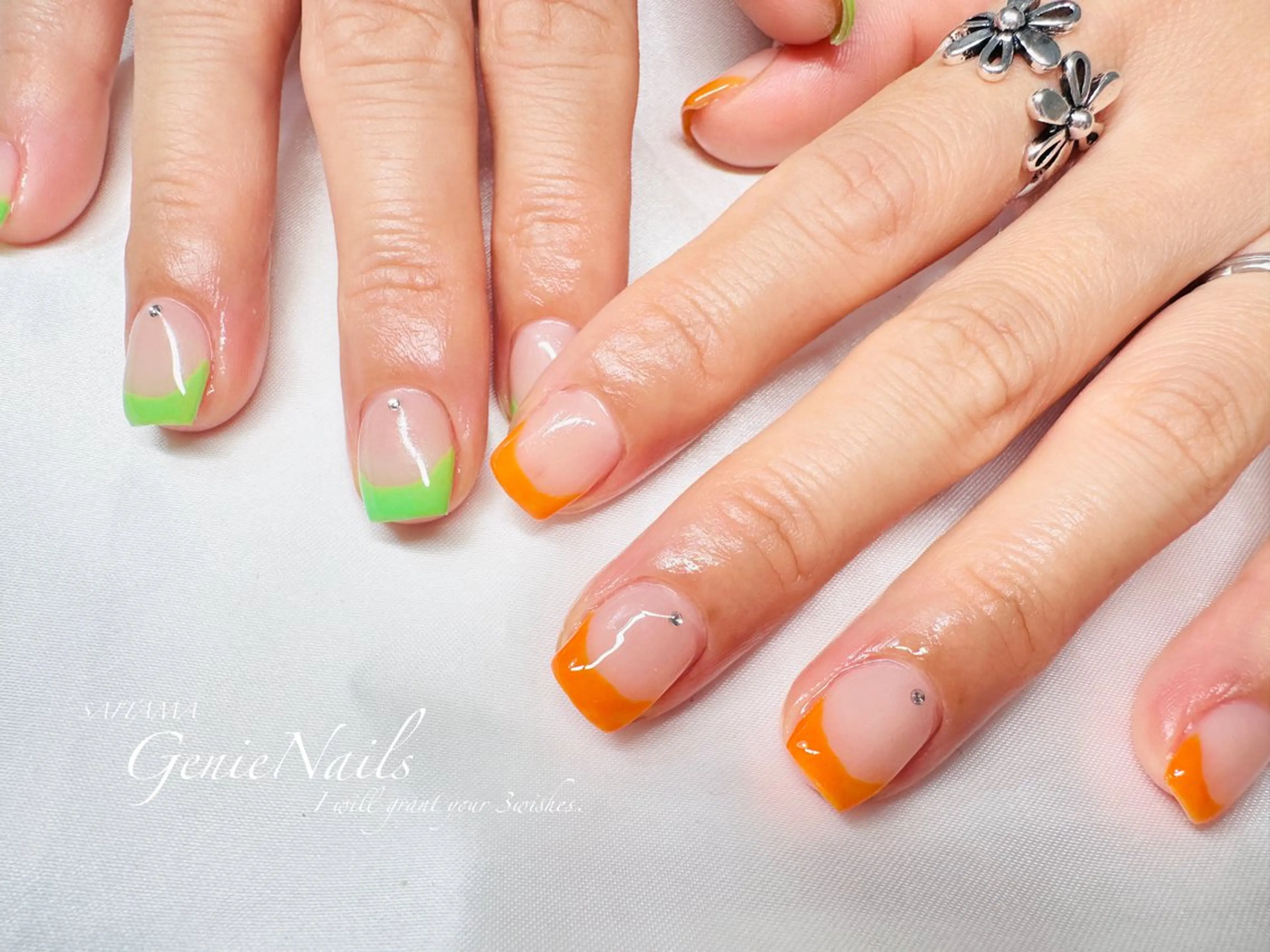 メンズ ネイル アニマル柄 アートネイル 長さ出し ロングネイル 持ち込み Genie Nailsのネイルデザイン