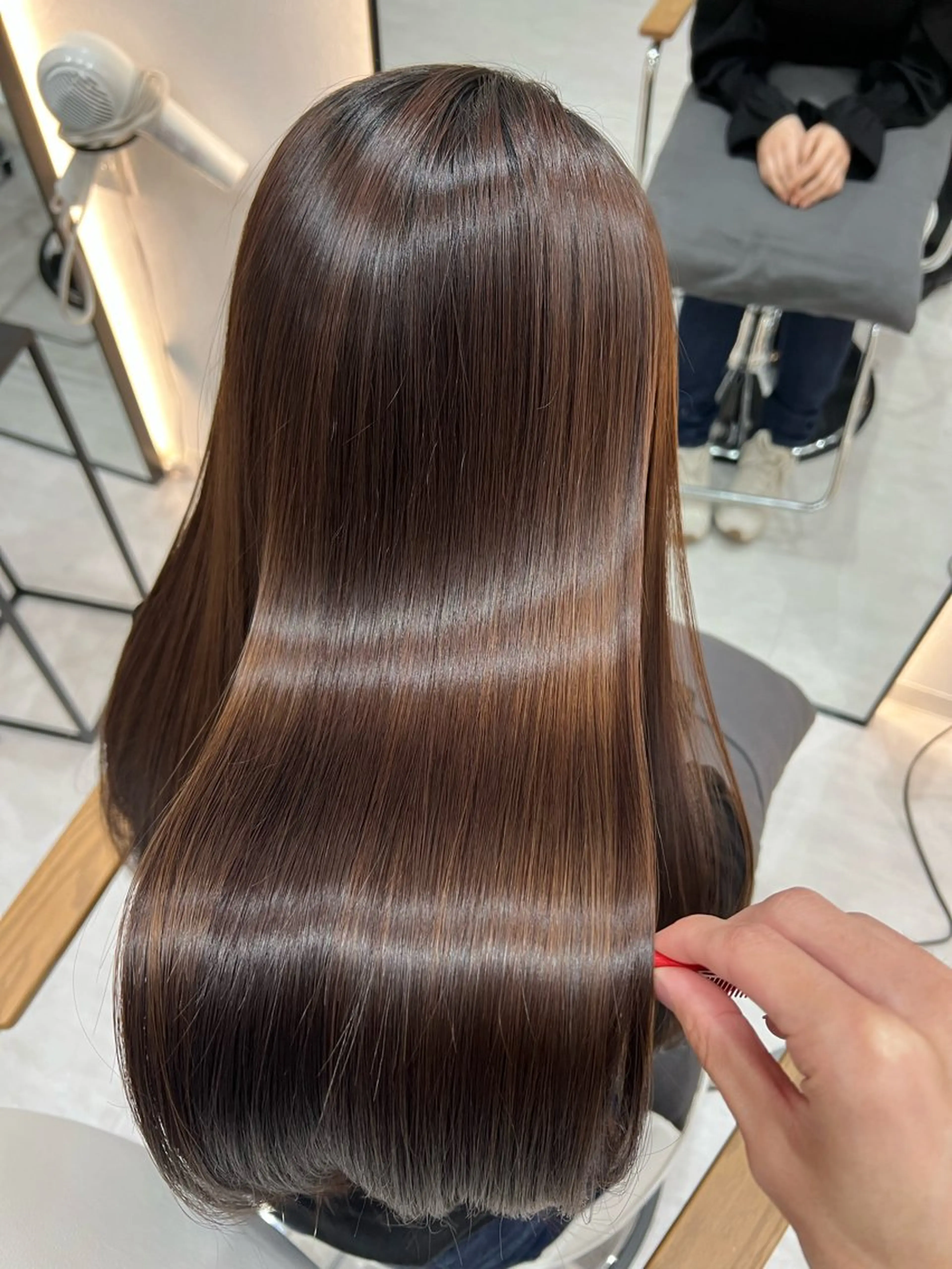 セミロング ヘアカラー トリートメント 韓国ヘア🩶侑矢 艶髪透明感/福岡のヘアスタイル