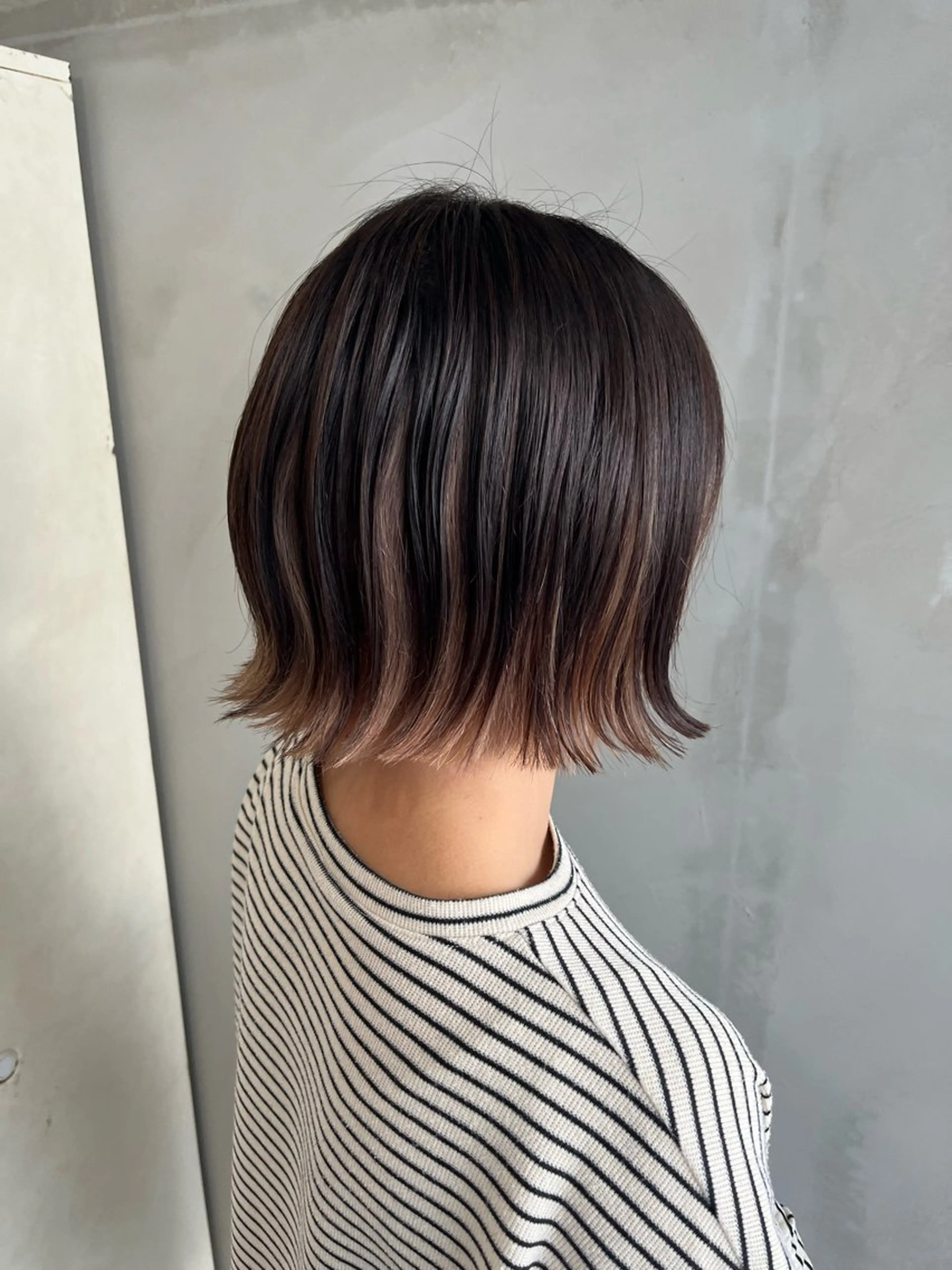 ショート カラー ベージュカラー インナーカラー La fith hair lily加古川店所属・原満里奈‎/東加古川 /透け感カラー🫧‪のヘアスタイル
