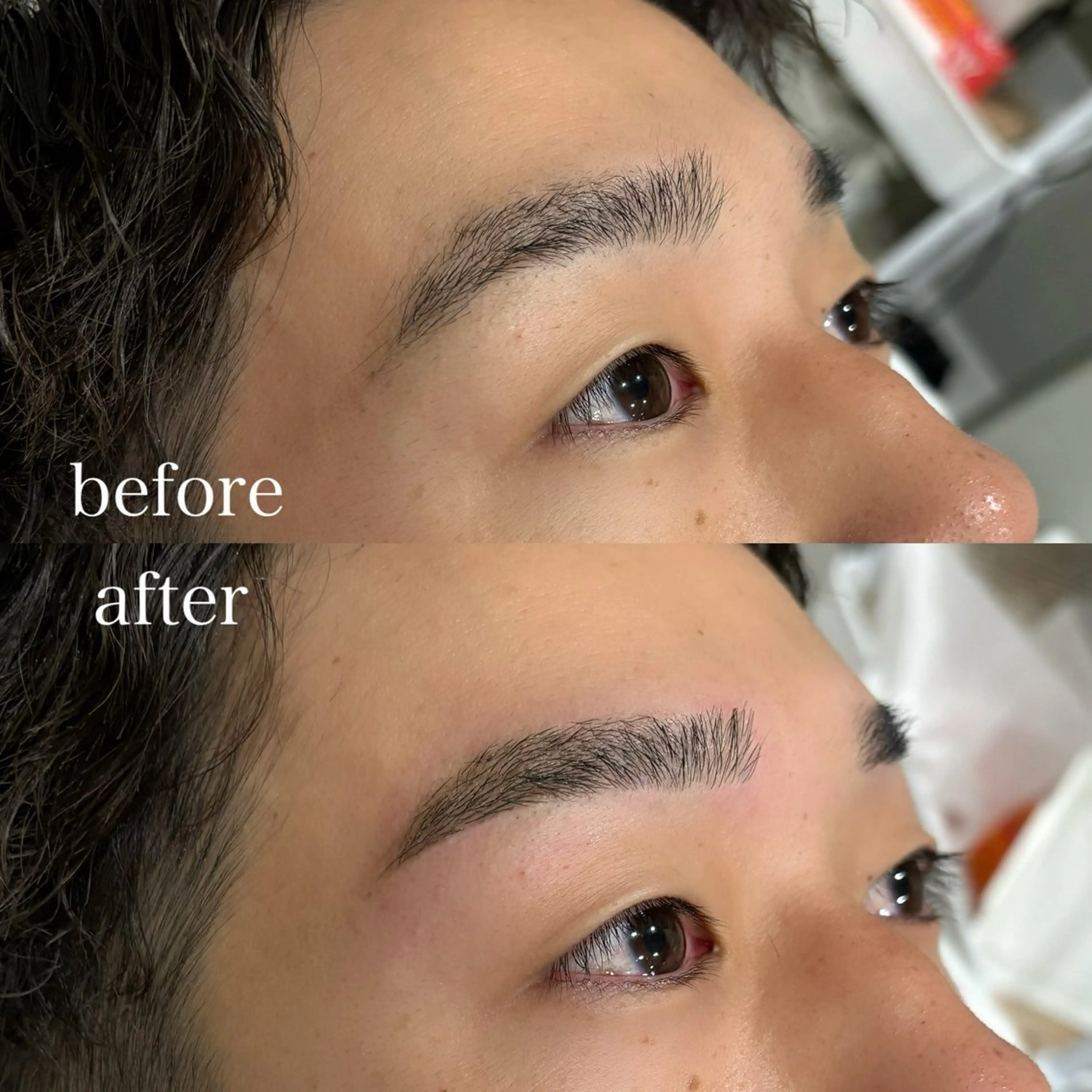 メンズ アイブロウ ハリウッドブロウリフト メンズアイブロウ 眉毛ワックス脱毛 韓国肌管理BEAUTY-SALON Teena【ティーナ】ララピール/毛穴/脱毛所属・hiyori 心斎橋眉毛サロンのエステ・リラクイメージ
