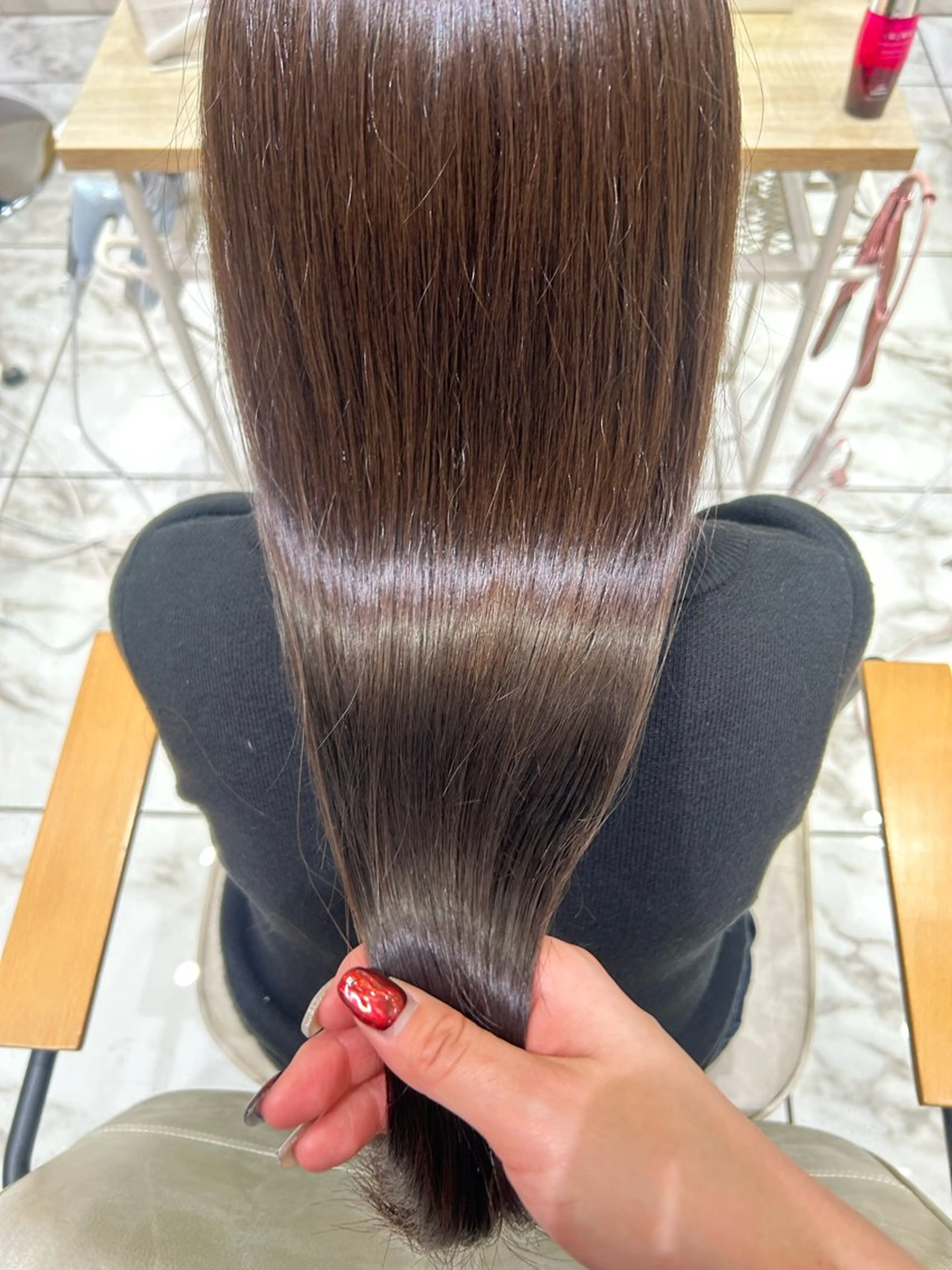 ロング ヘアカラー トリートメント 🇰🇷韓国スタイル /束間まつげ🎀ミキのヘアスタイル