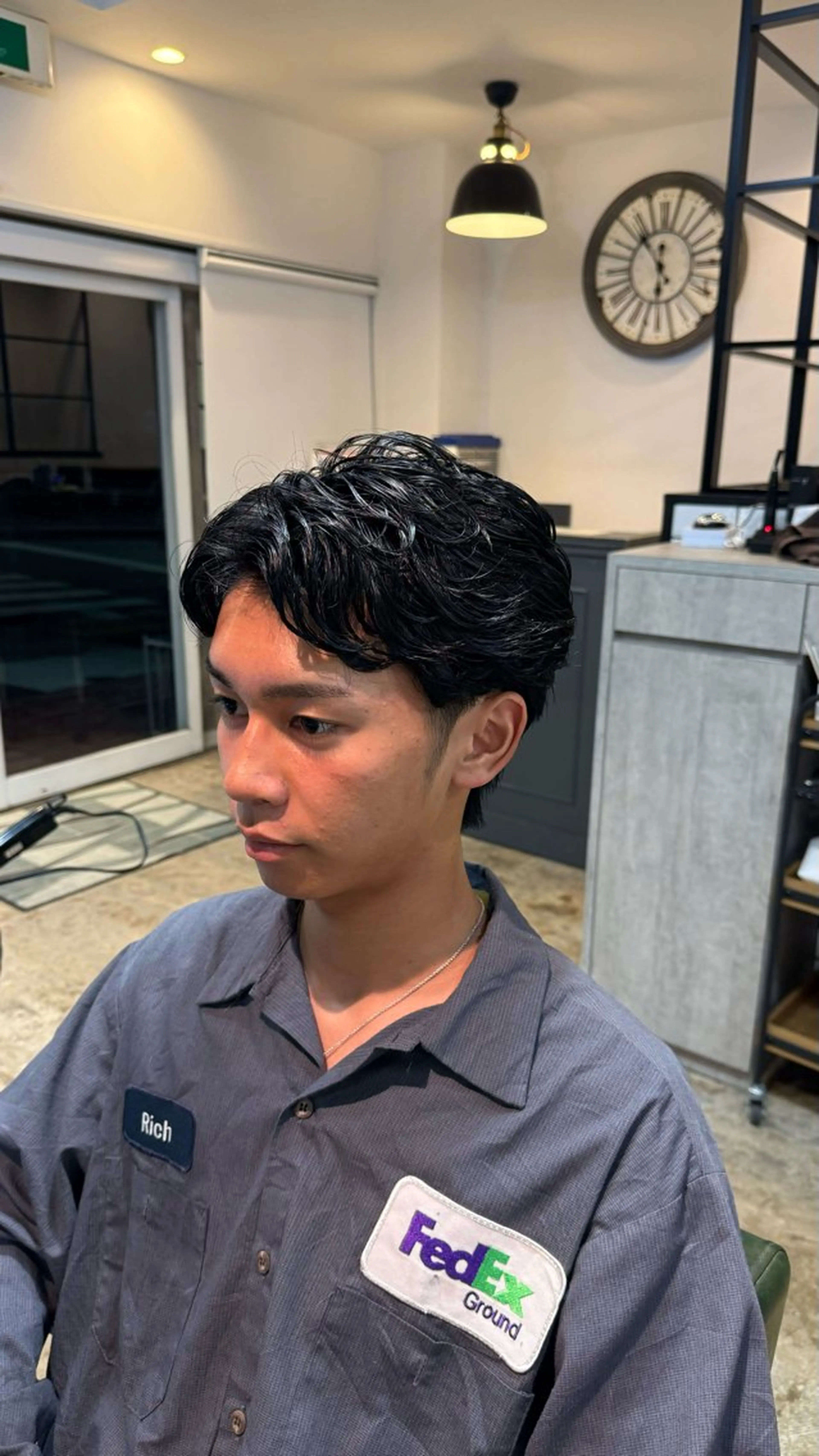 ショート メンズ センターパート カット メンズサロン alfRed白井のヘアスタイル