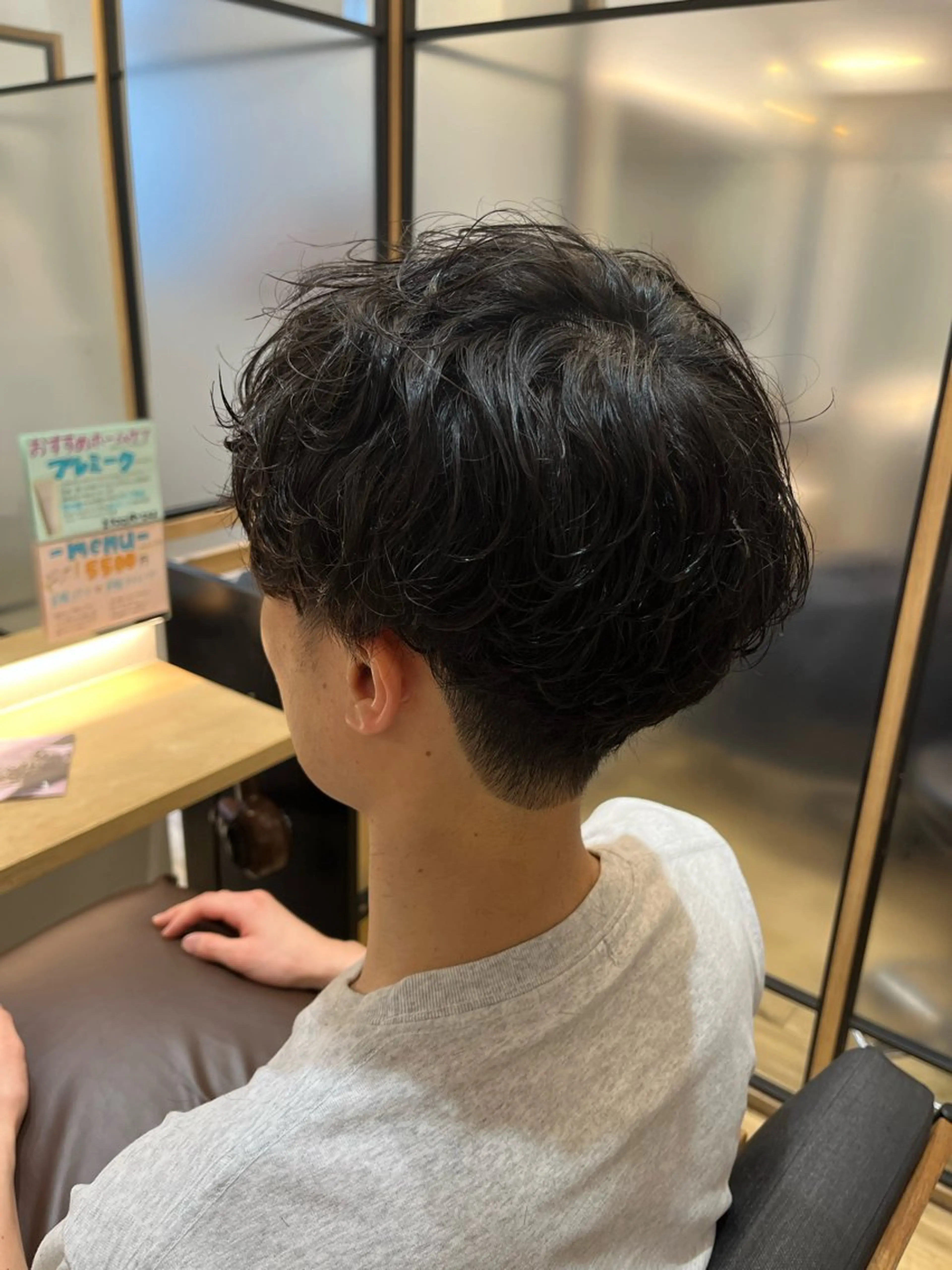 ショート パーマ メンズ メンズパーマ くせ毛 カット たかしま あさひのヘアスタイル