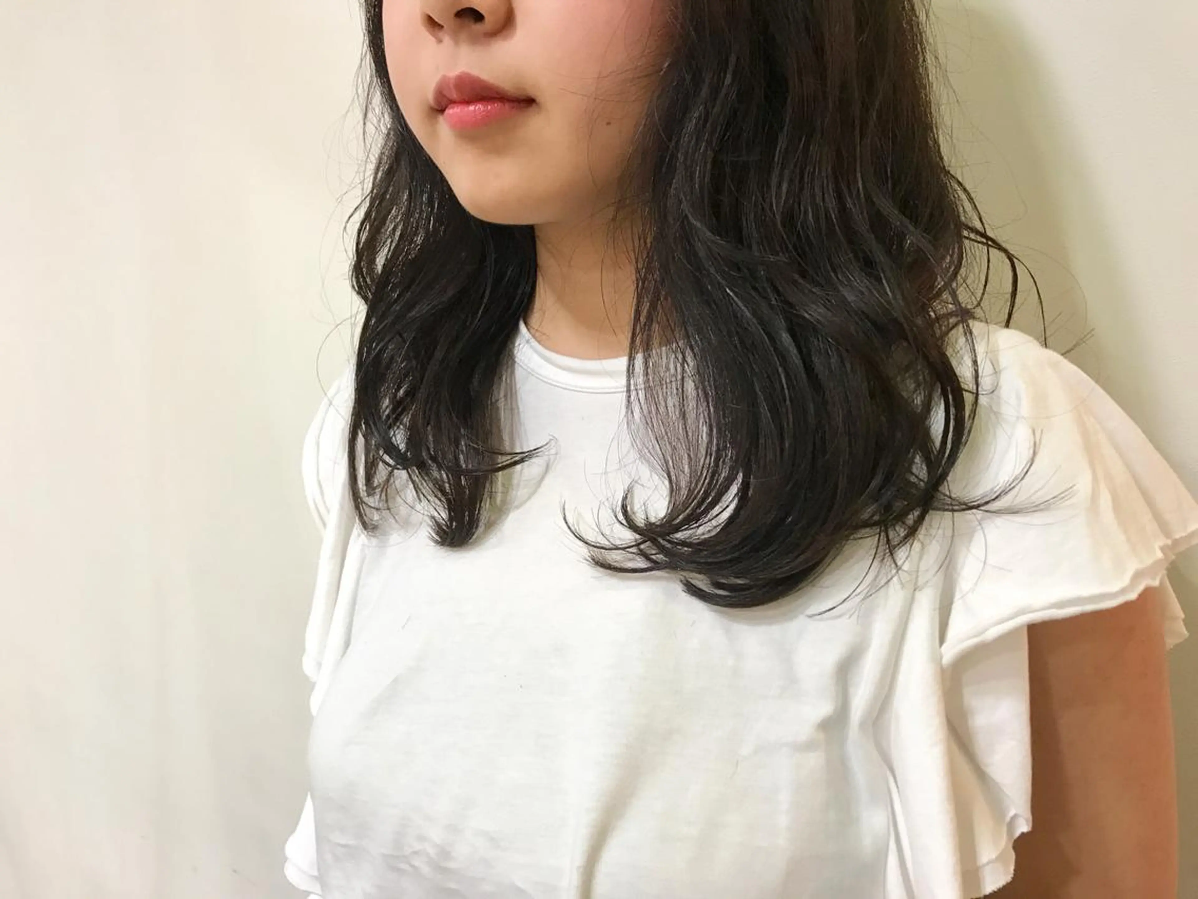 セミロング カラー いけだ ひかり ハイライトくびれヘアのヘアスタイル