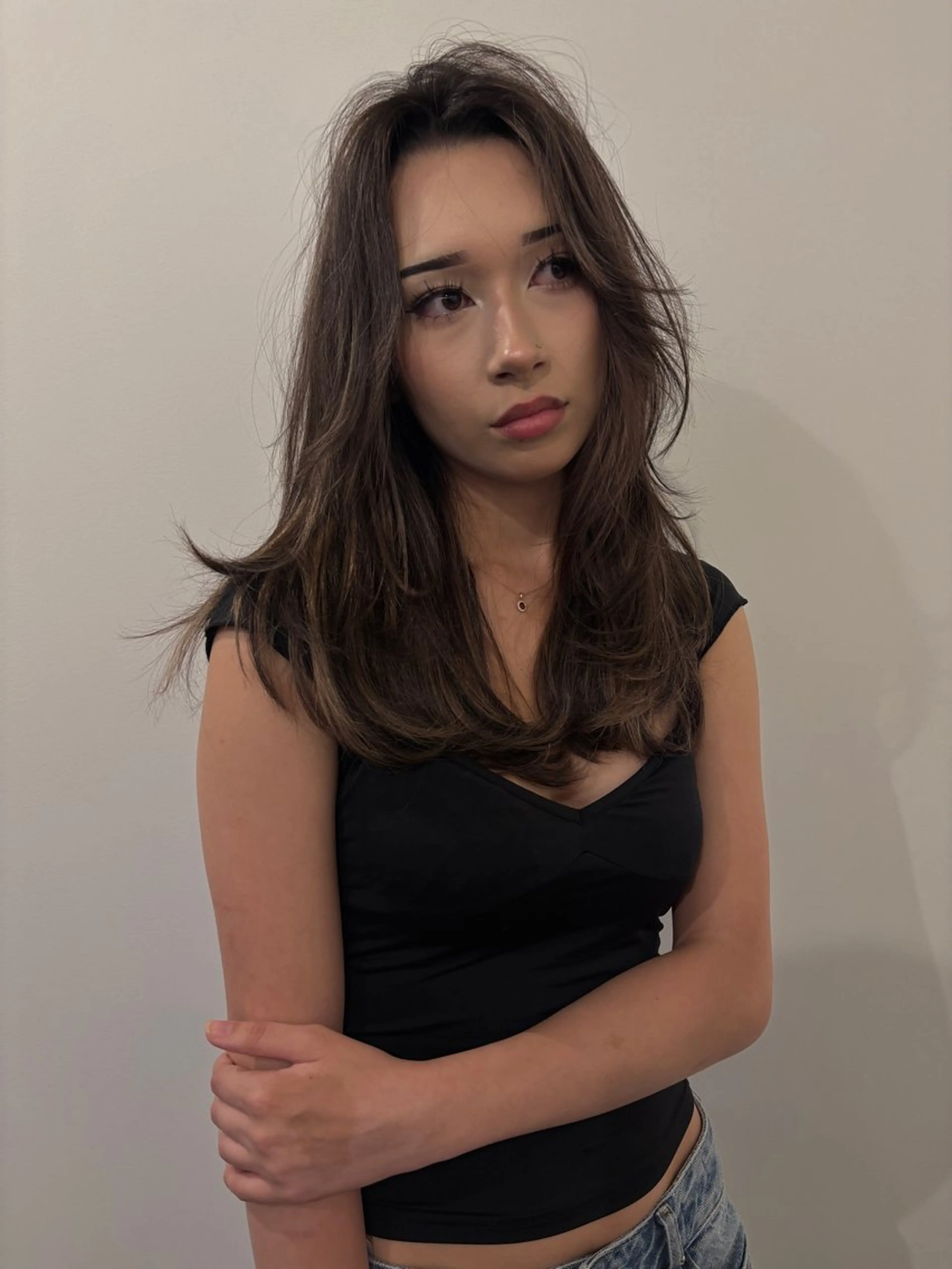 海外風ハイライト　ブリーチカラーの写真