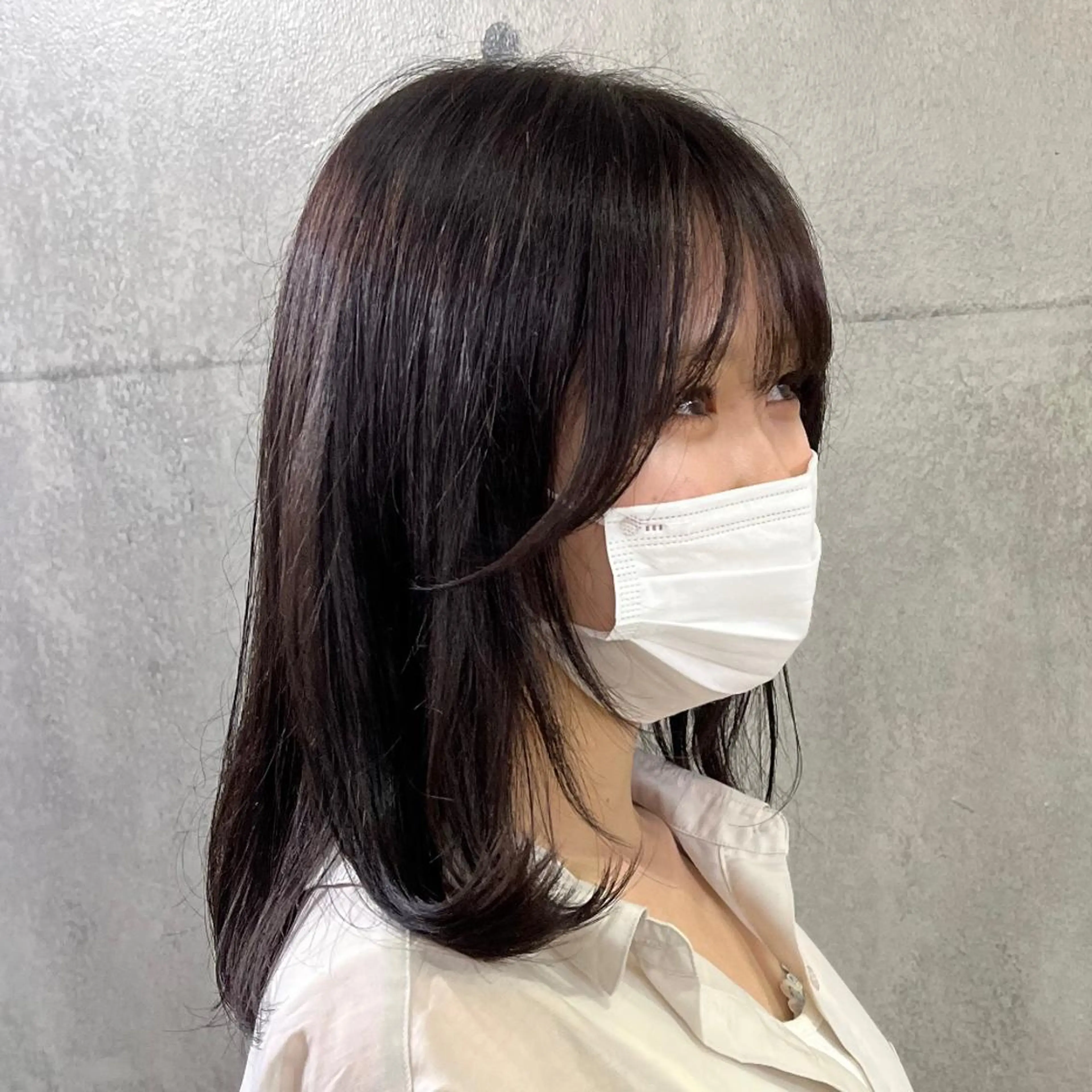 セミロング 無料カットモデル ユナのヘアスタイル