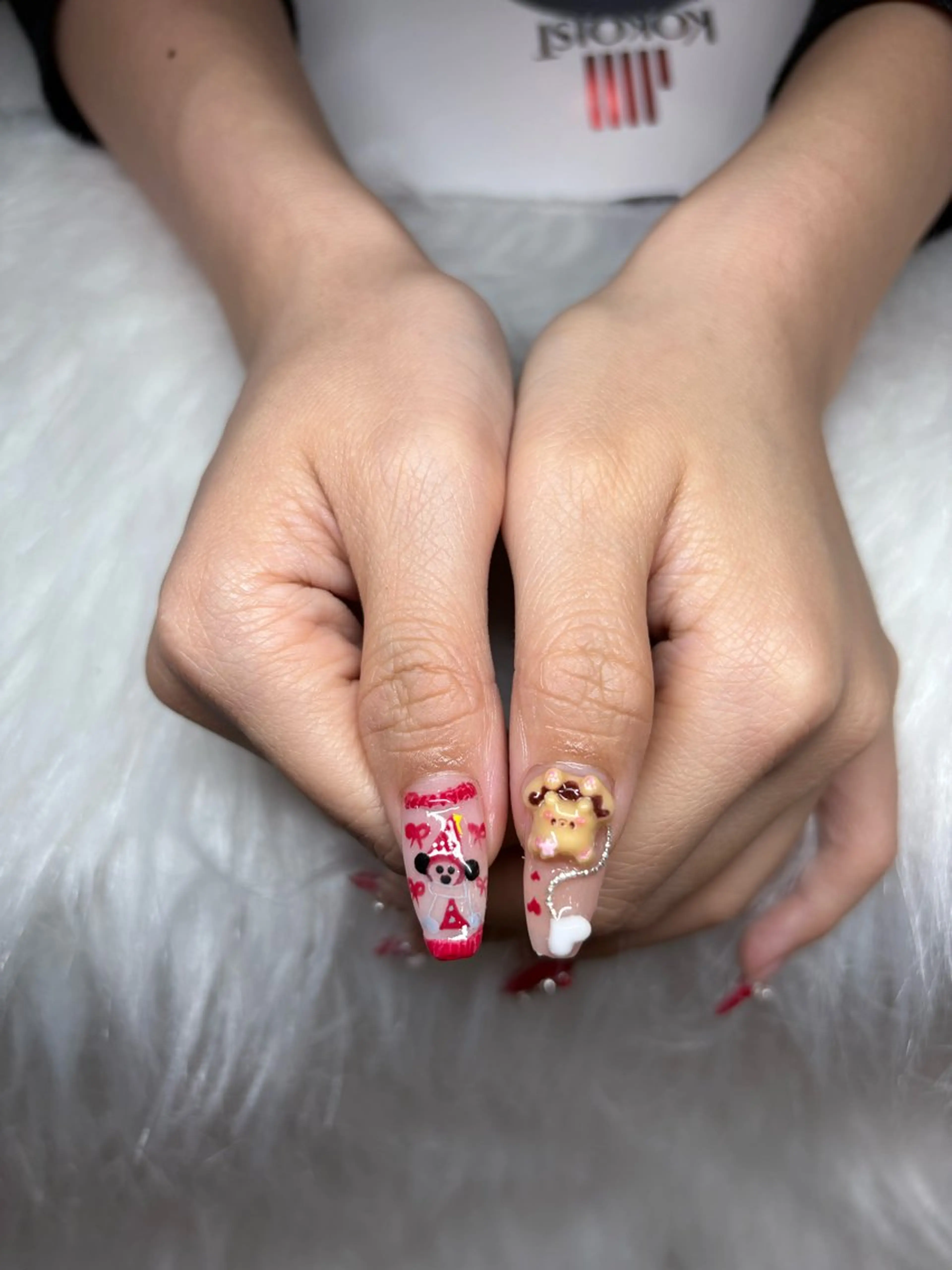 ネイル ハート 韓国ネイル 夏ネイル ワンホンネイル ハンドネイル gin ginのネイルデザイン