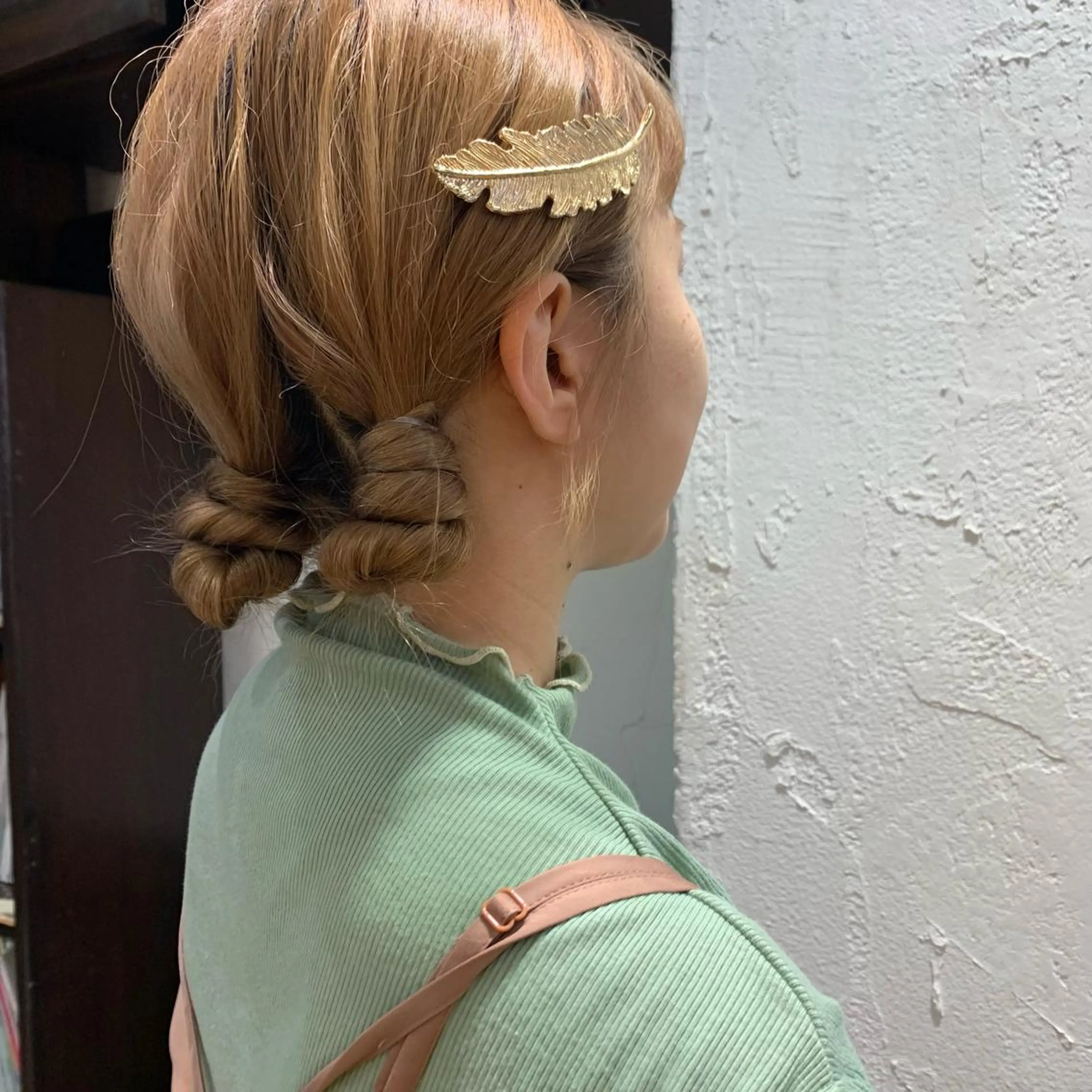 ロング ヘアアレンジ お団子ヘア Door代官山所属・詩織/パーマ /代官山のヘアスタイル