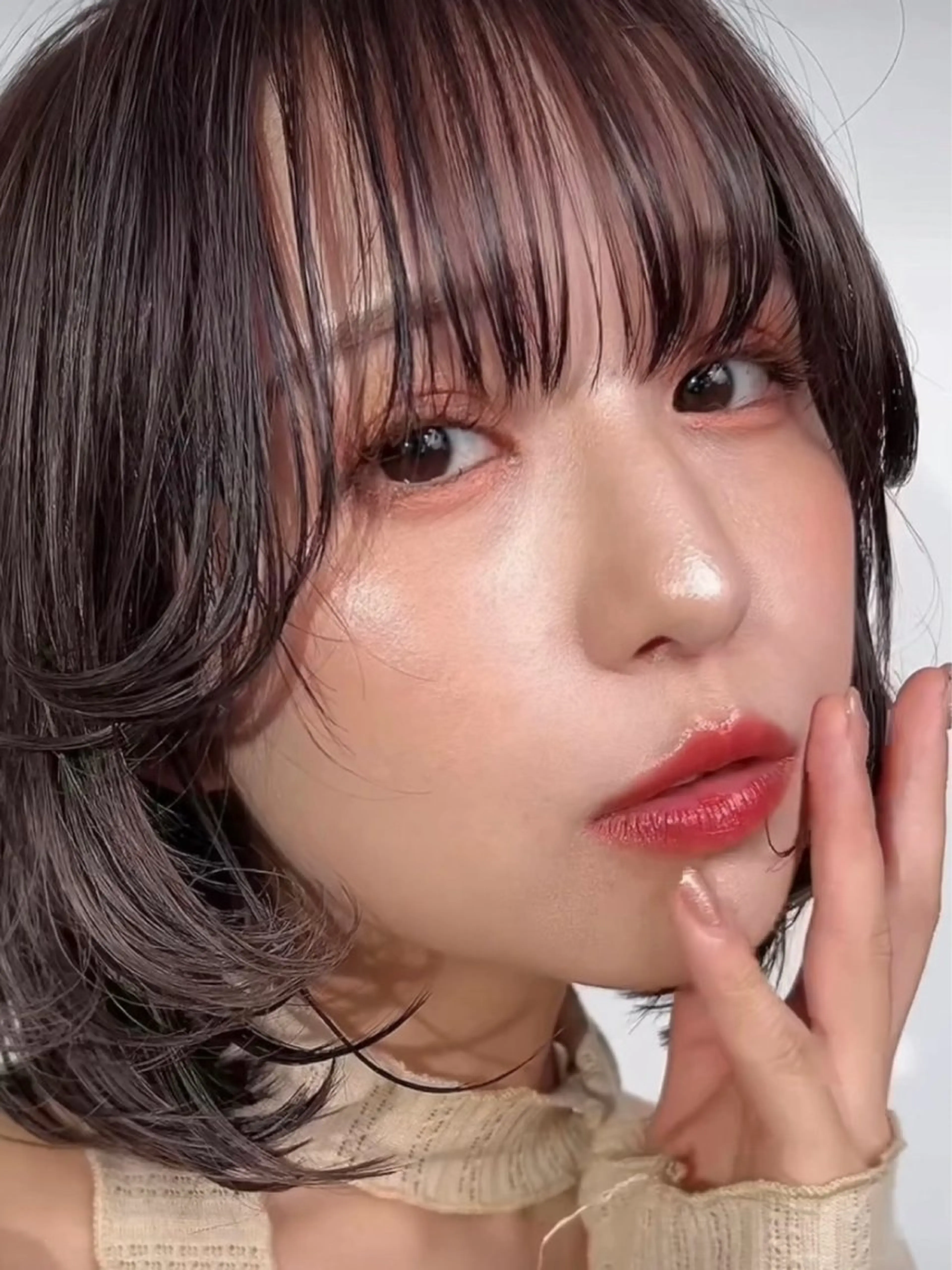 ロング カラー ヘアアレンジ mao透明感カラー 似合わせヘアメイクのヘアスタイル