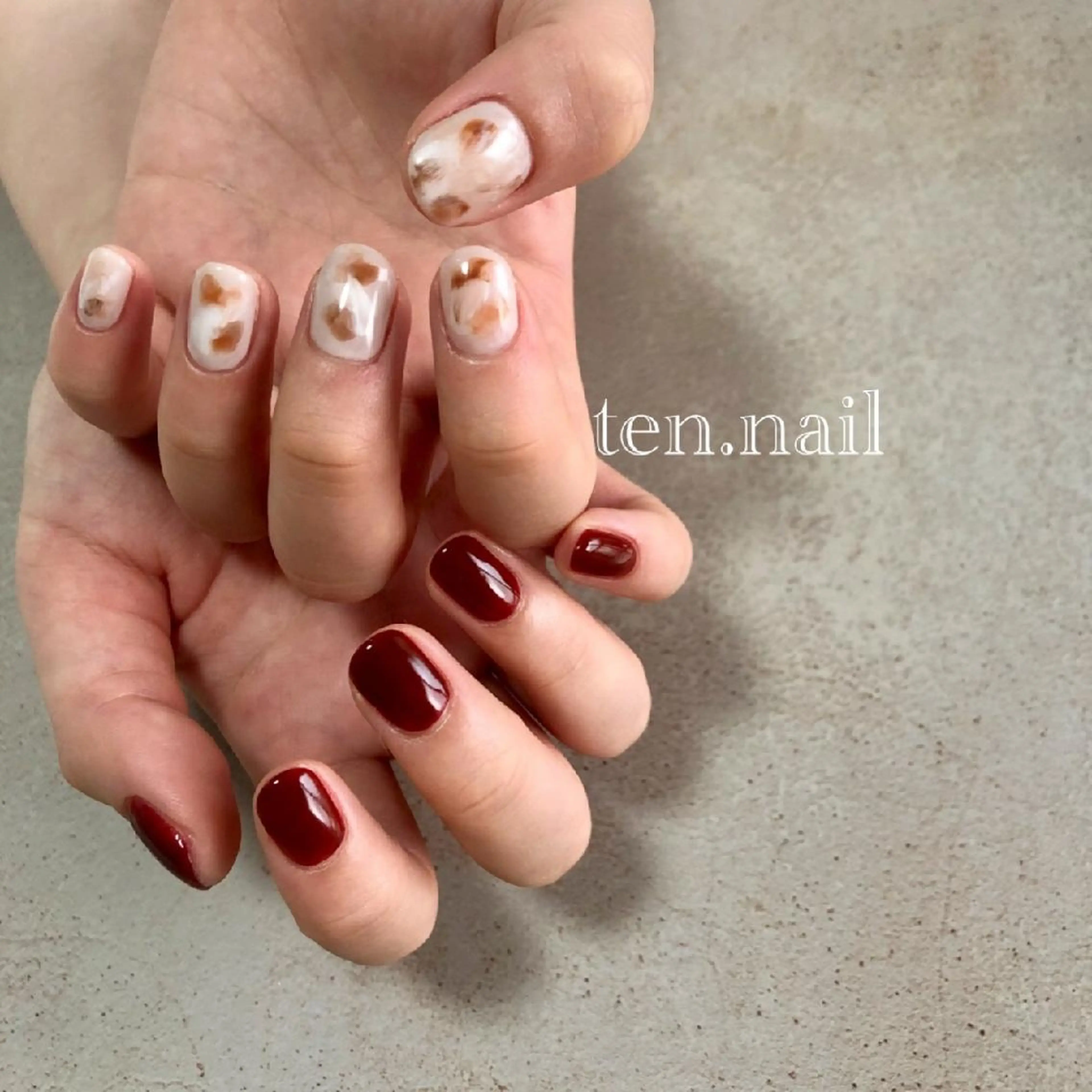 ネイル ボルドー ten.nail所属・ten. nailのネイルデザイン