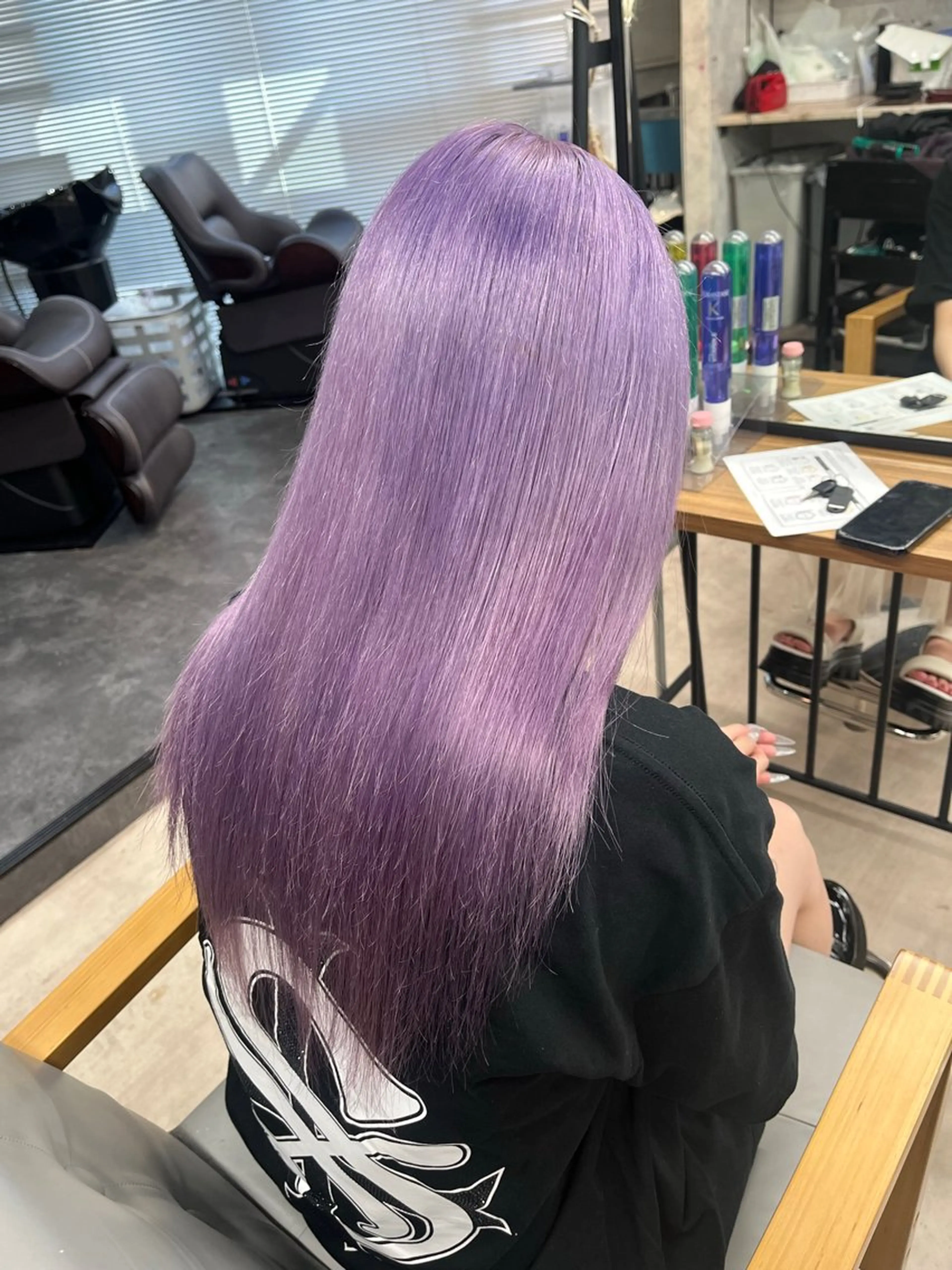 セミロング カラー アッシュ アッシュグレー ベージュカラー ブリーチ ブロンド ピンク🎀ブロンド 💎ハイトーン/大和のヘアスタイル