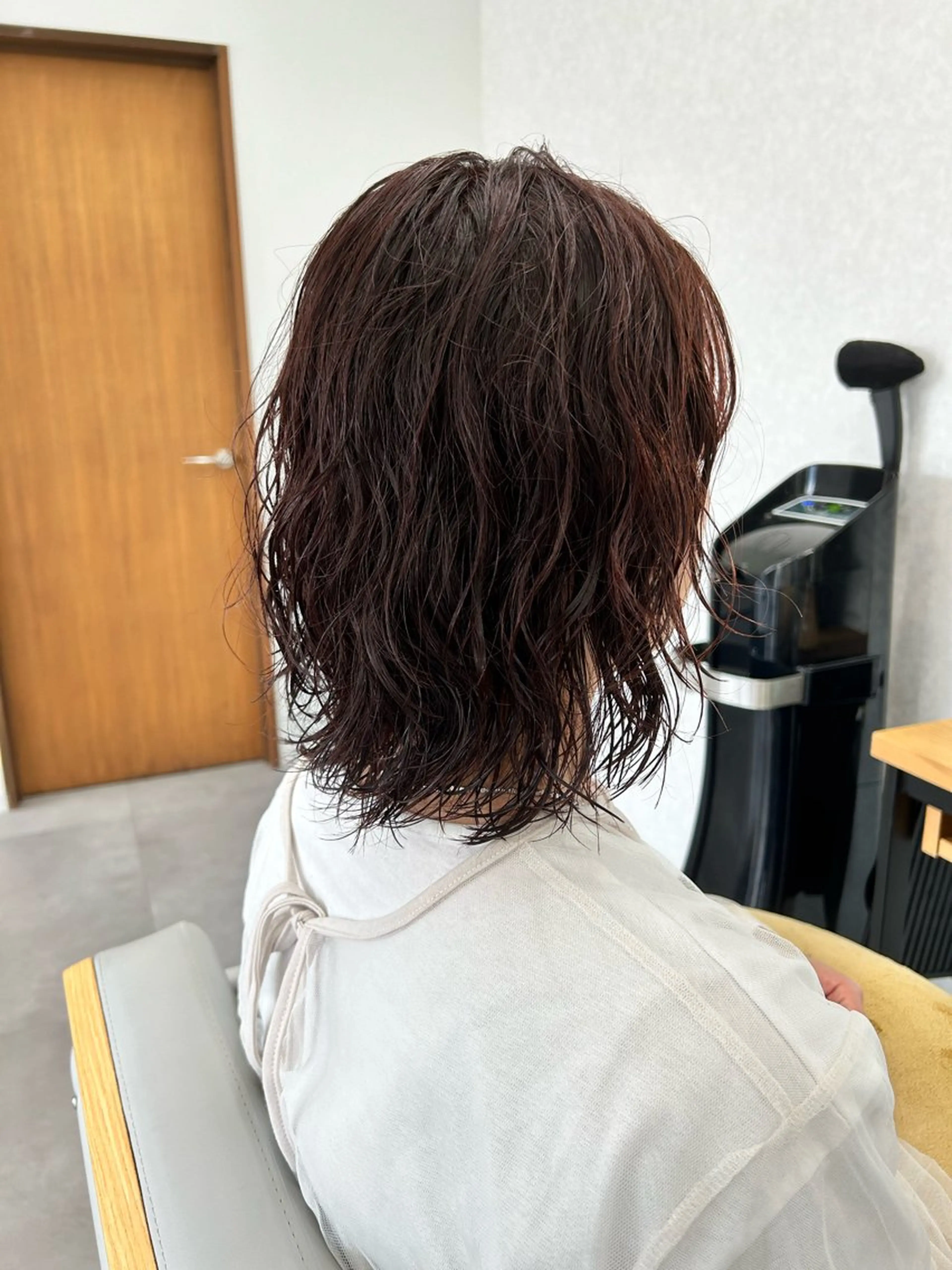 ミディアム パーマ ミディアムパーマ 斉藤 陸のヘアスタイル