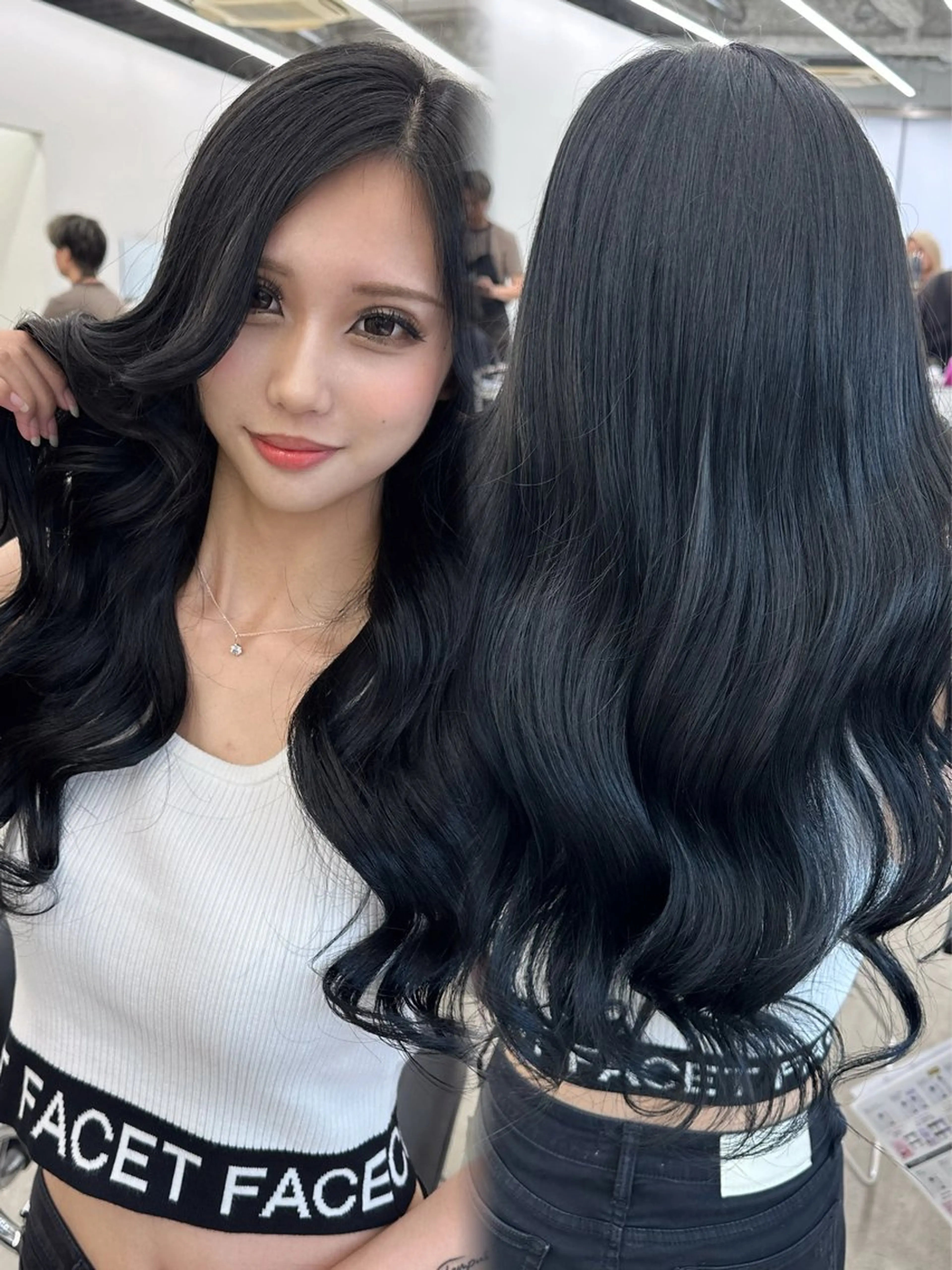 ✨🦋ブリーチ無し透明感カラー➕ツヤツヤトリートメント🦋✨の写真